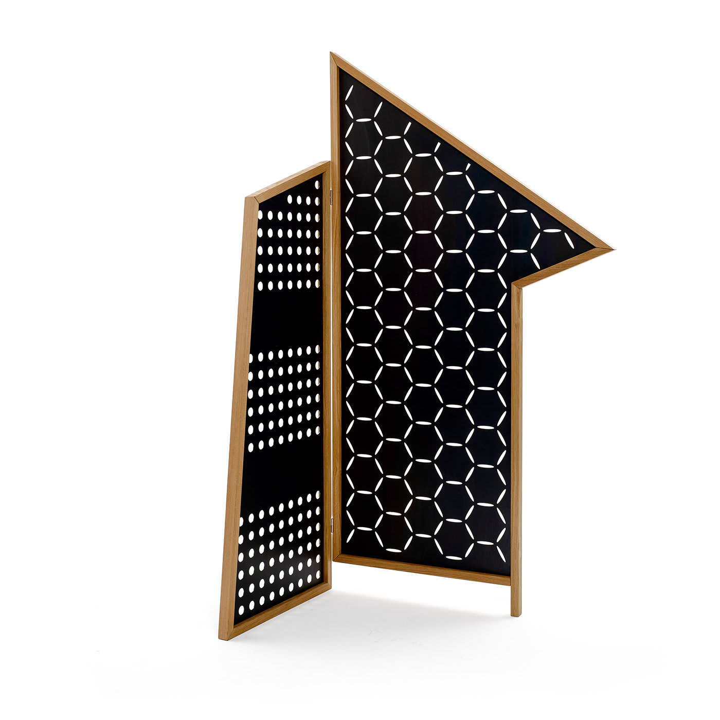 Opto Folding Screen Room Divider - Black  - Colé