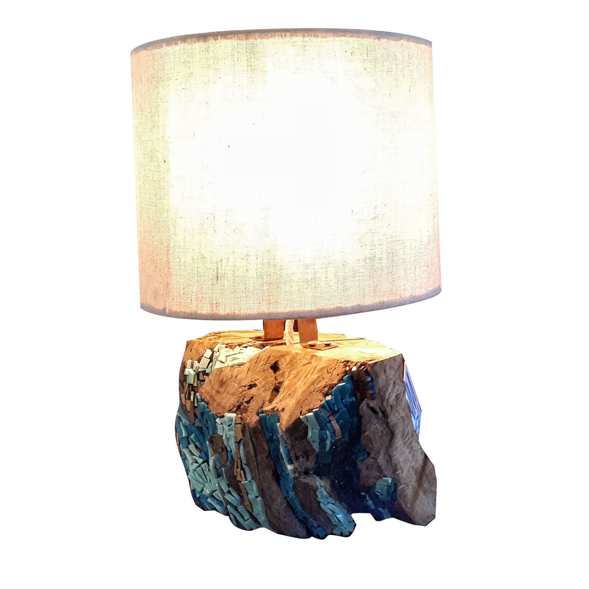 Lámpara de mesa de madera de olivo - Vista principal