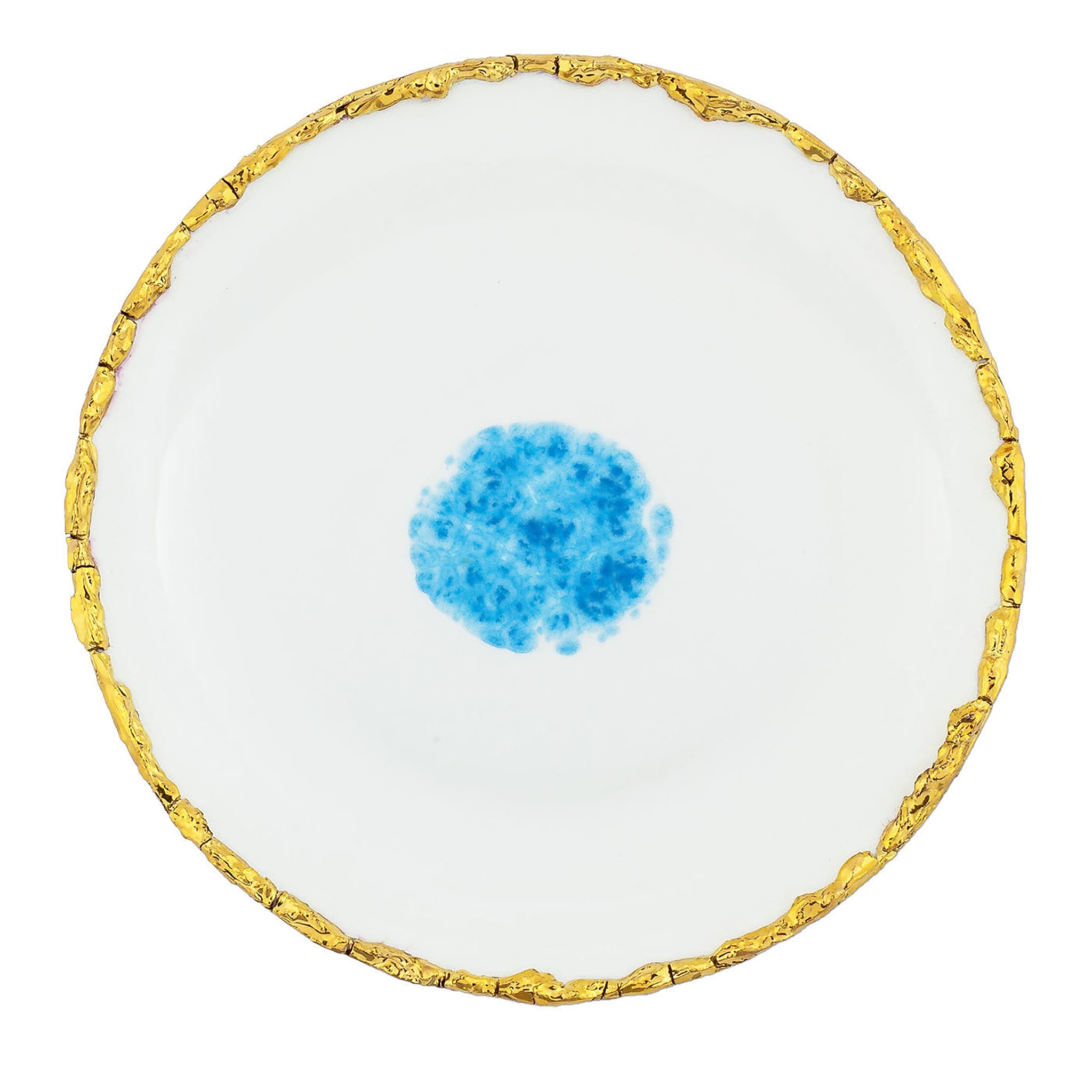 Celestial Set of 2 White Dessert Plates with Crackled Rim - Main view