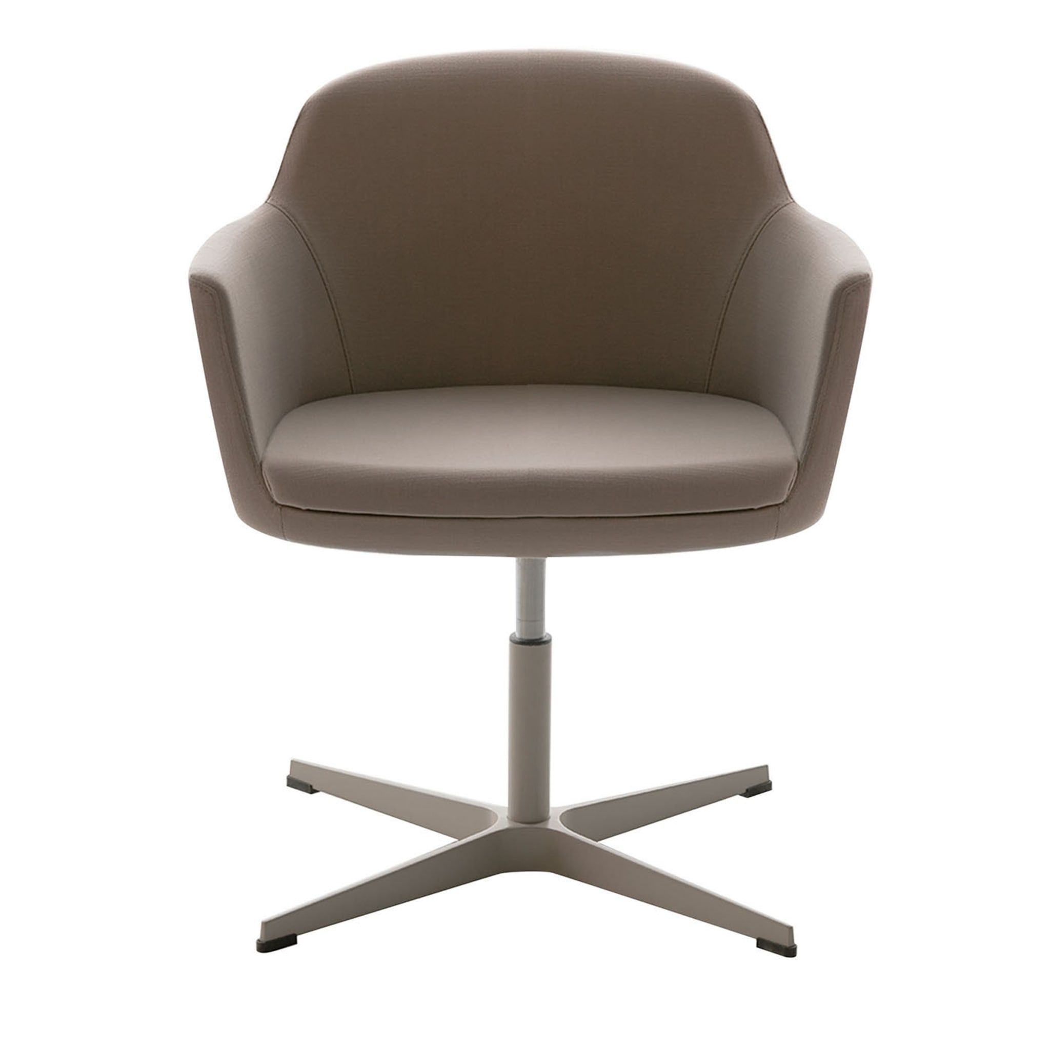 Vogue Taupe Swivel Office Armchairs - Main view