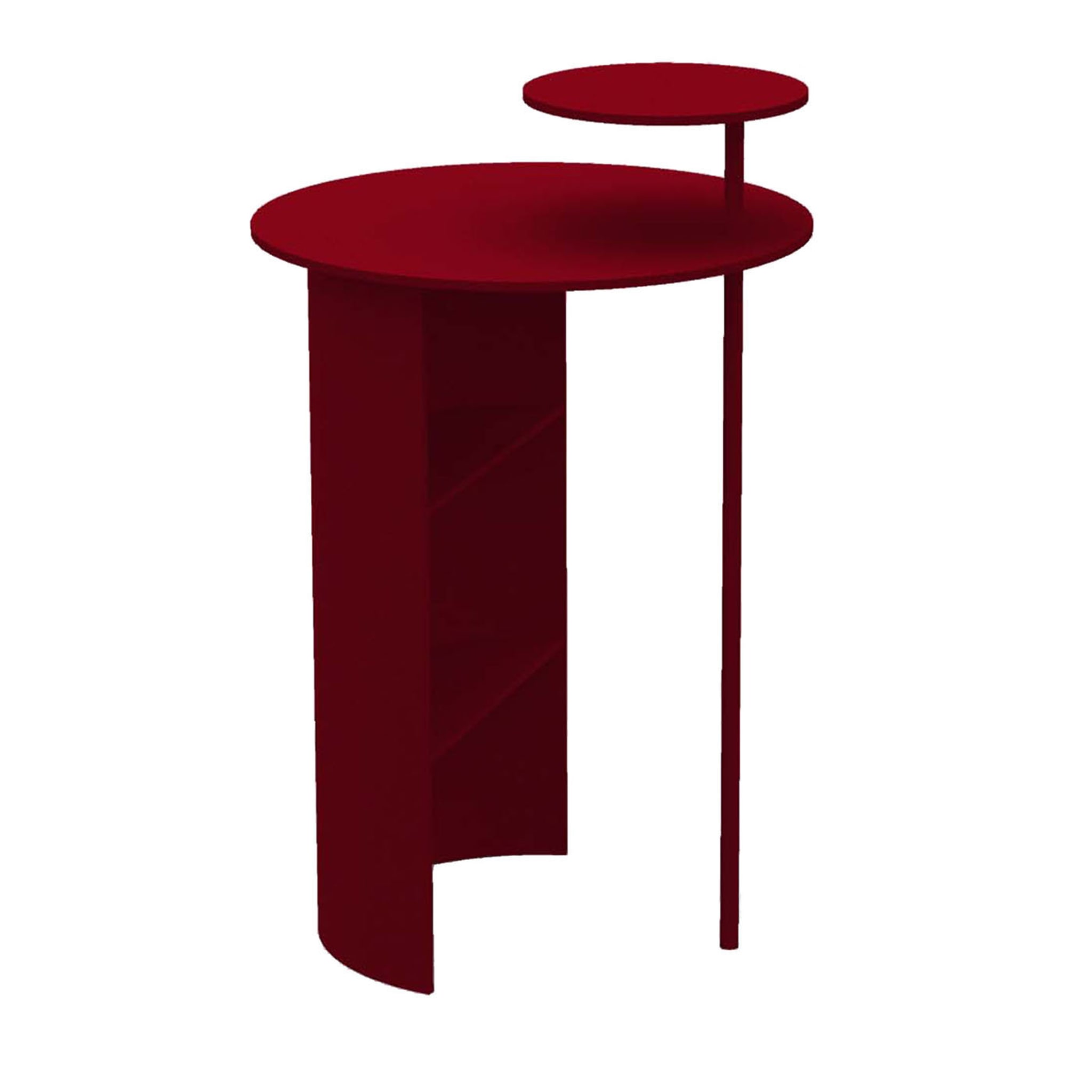 Tavolino Nascosto a 2 ripiani rosso rubino - Vista principale