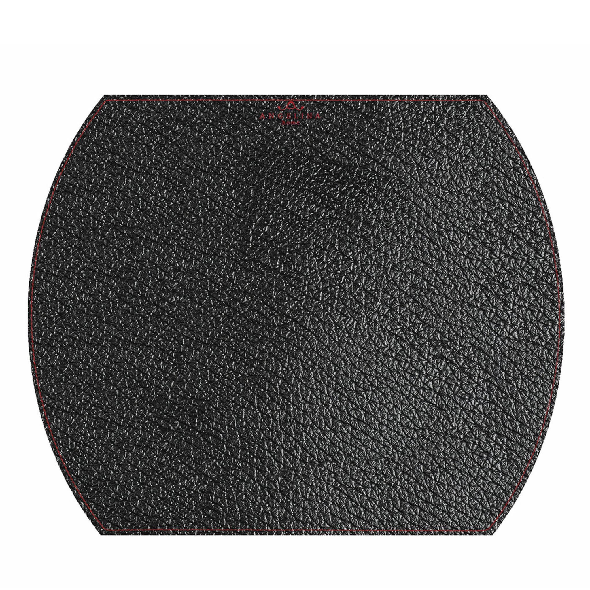Tansania Medium 2er-Set Platzsets aus schwarzem Leder - Alternative Ansicht 2