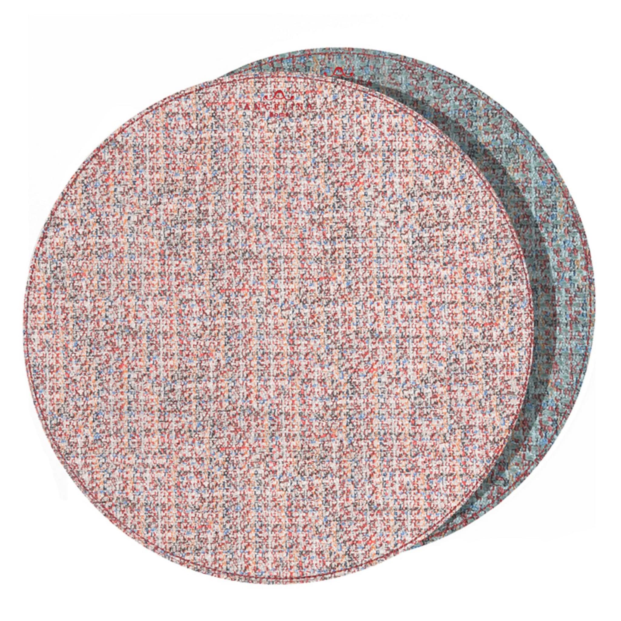 Paris Matelasse Medium 2er-Set runde mehrfarbige Tischsets - Hauptansicht