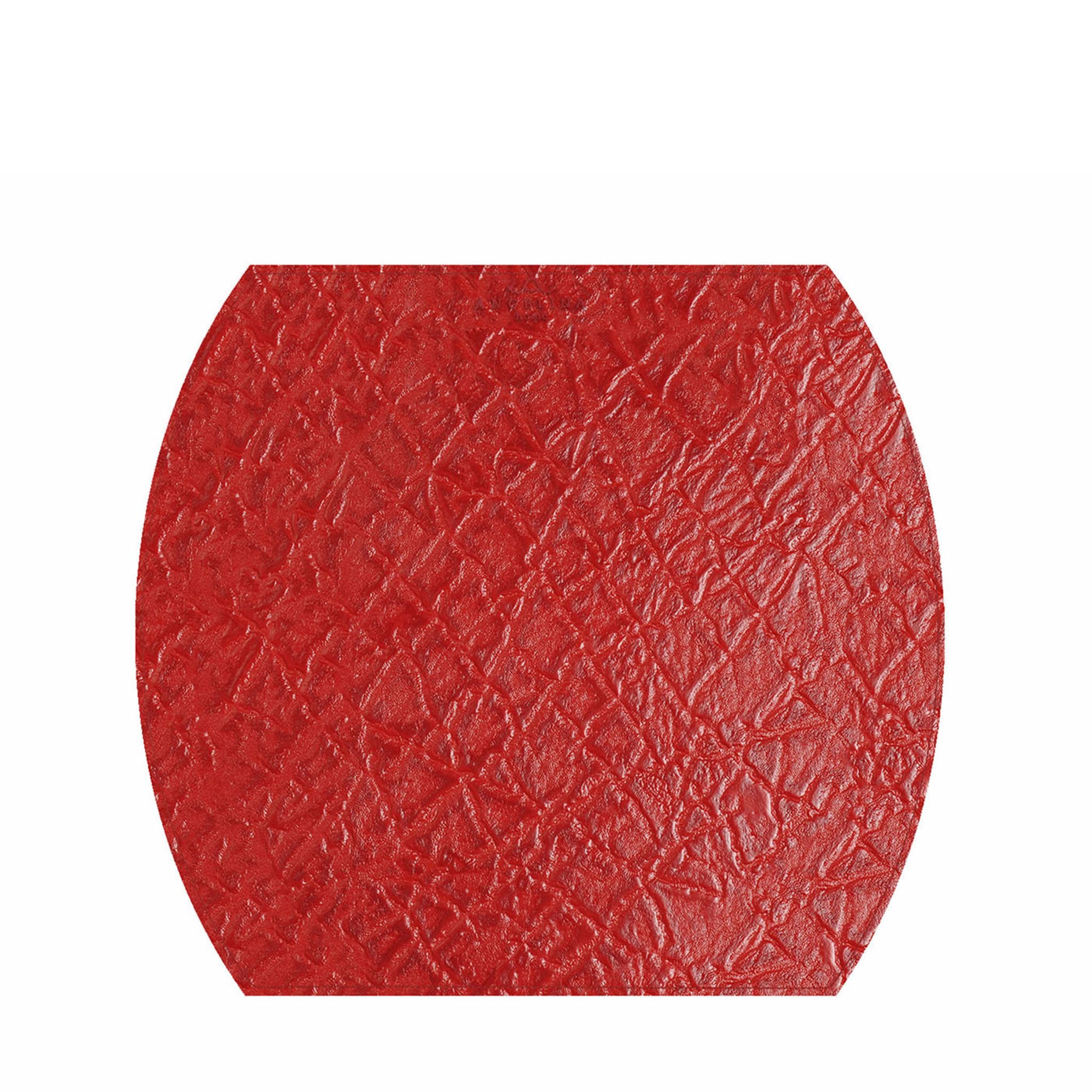 Tanzania Extra-Small Set of 2 Red Leather Placemats - Alternative view 2
