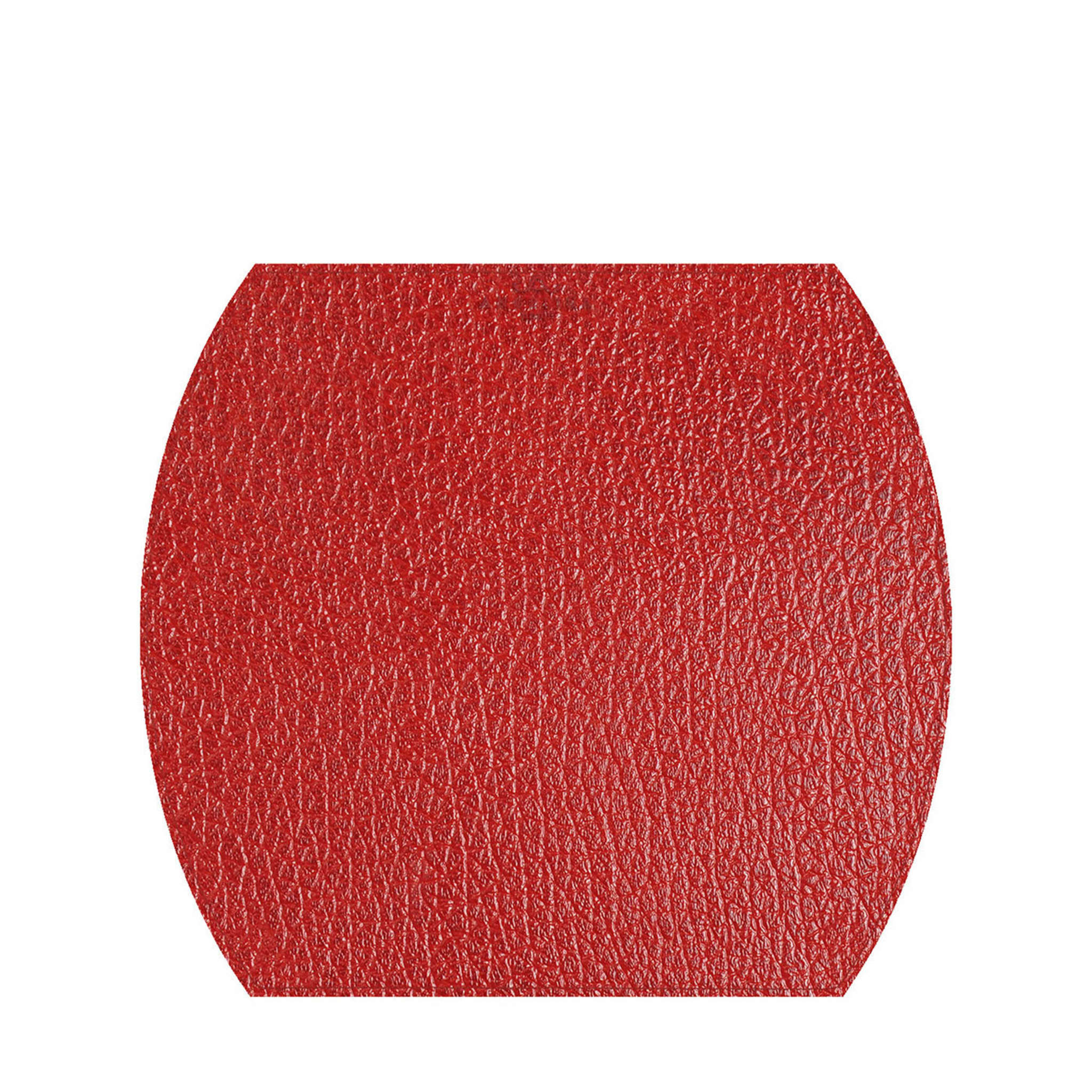 Tanzania Extra-Small Set of 2 Red Leather Placemats - Alternative view 3
