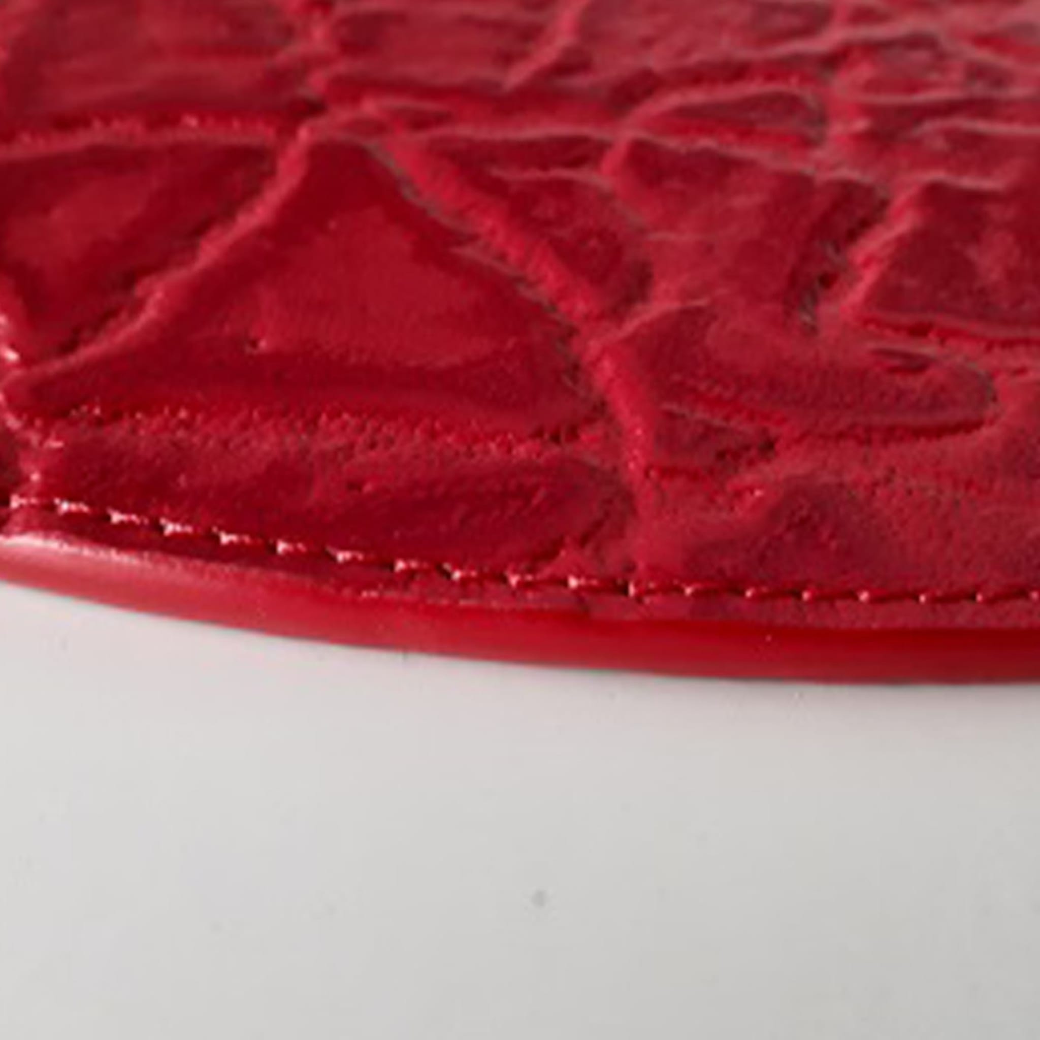 Tanzania Extra-Small Set of 2 Red Leather Placemats - Alternative view 4