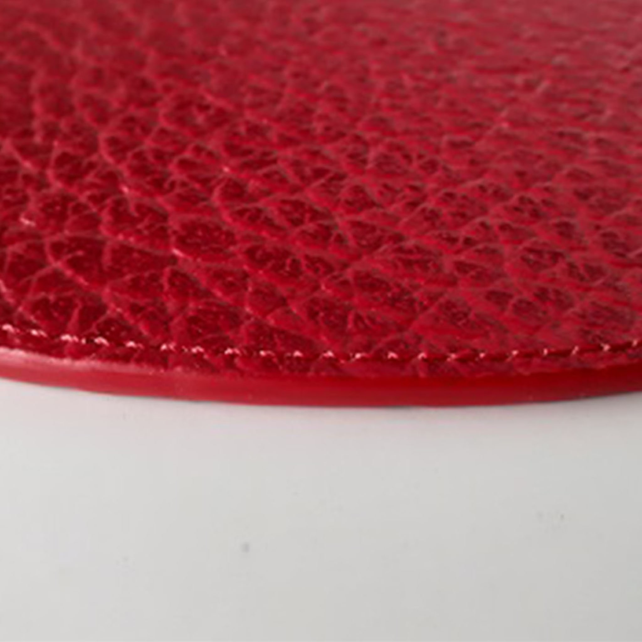 Tanzania Extra-Small Set of 2 Red Leather Placemats - Alternative view 5