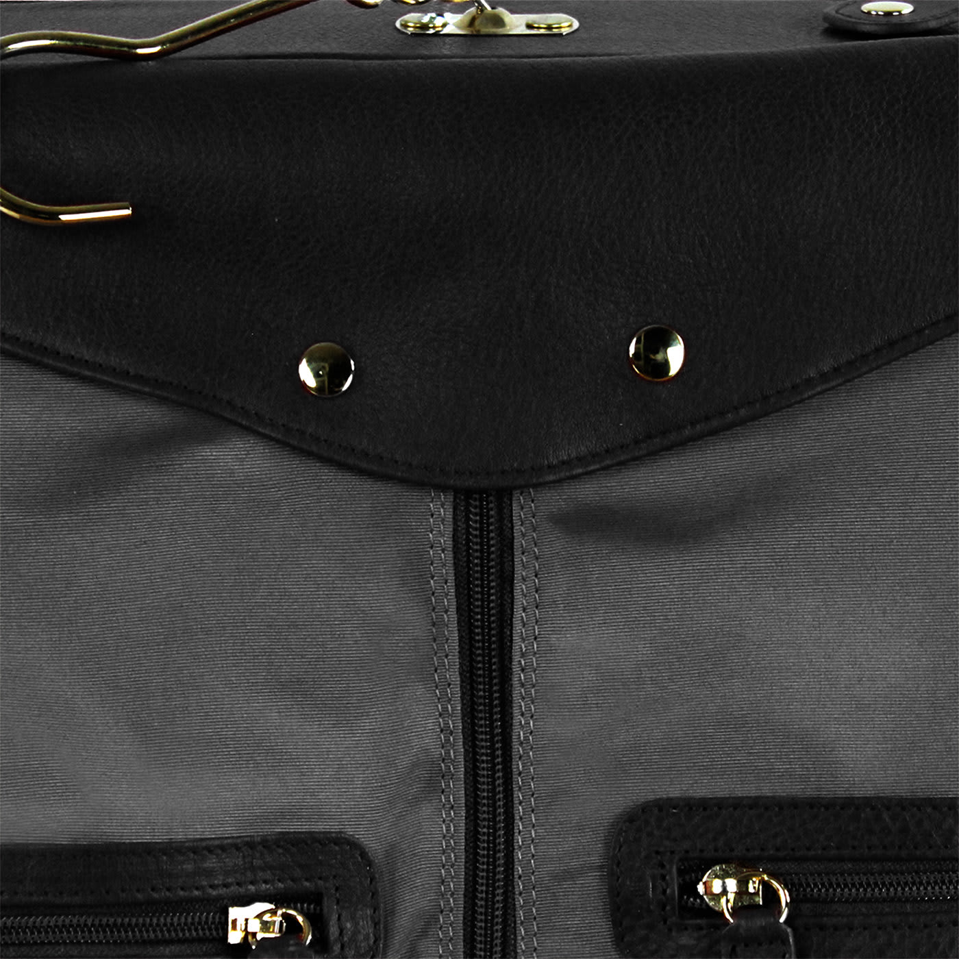 Royal Black Leather Garment Bag Terrida