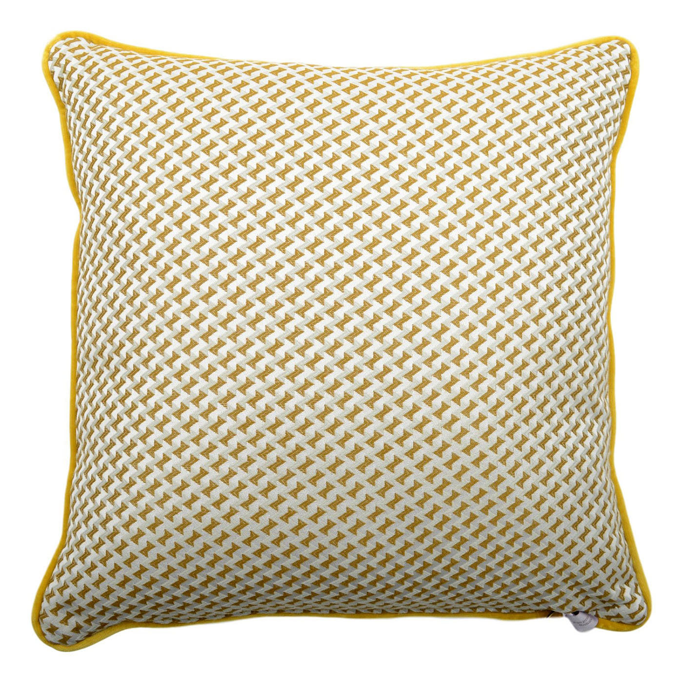 Carrè Green Pied-De-Poule Linen Double-Face Cushion l'Opificio | Artemest