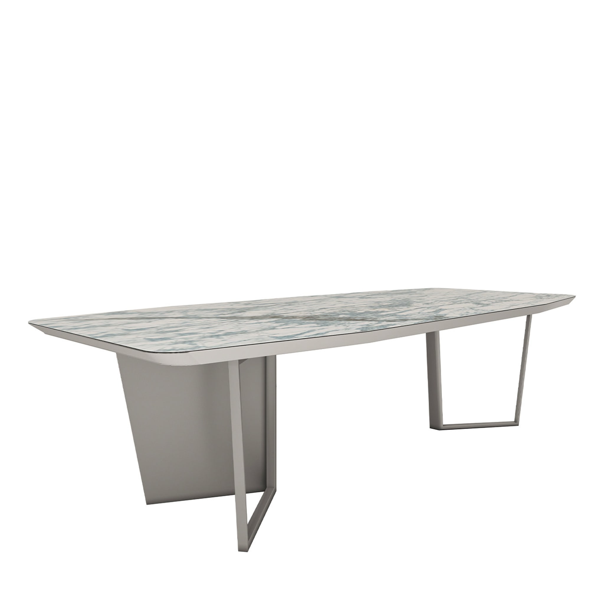 Rechteckiger Tisch aus Stahl/Steinzeug - Hauptansicht