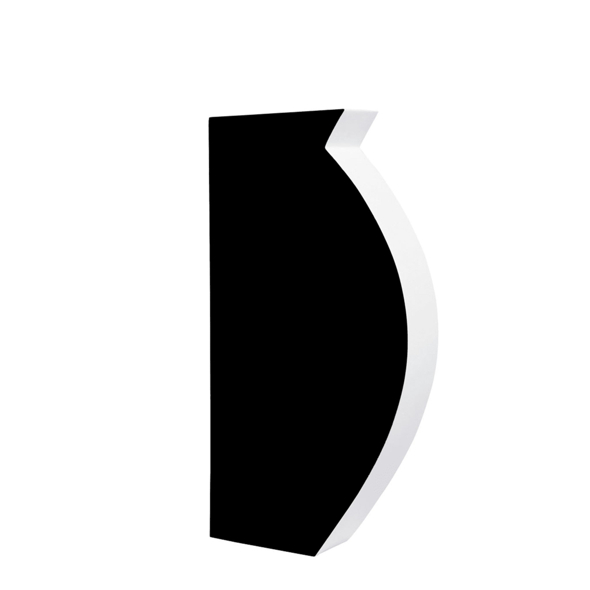Schwarze und weiße Vase Pacay Medium - Alternative Ansicht 2