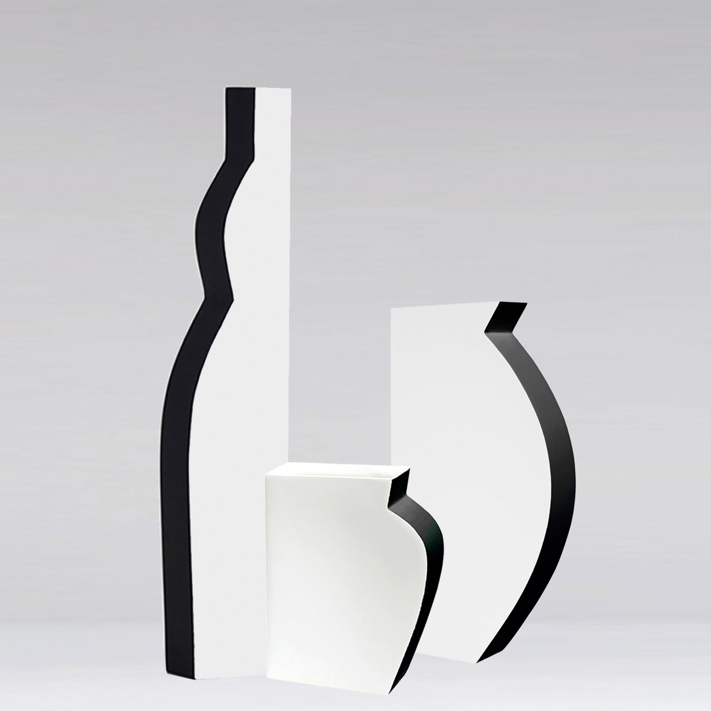 Tall Pacay Black and White Vase - Kose Milano