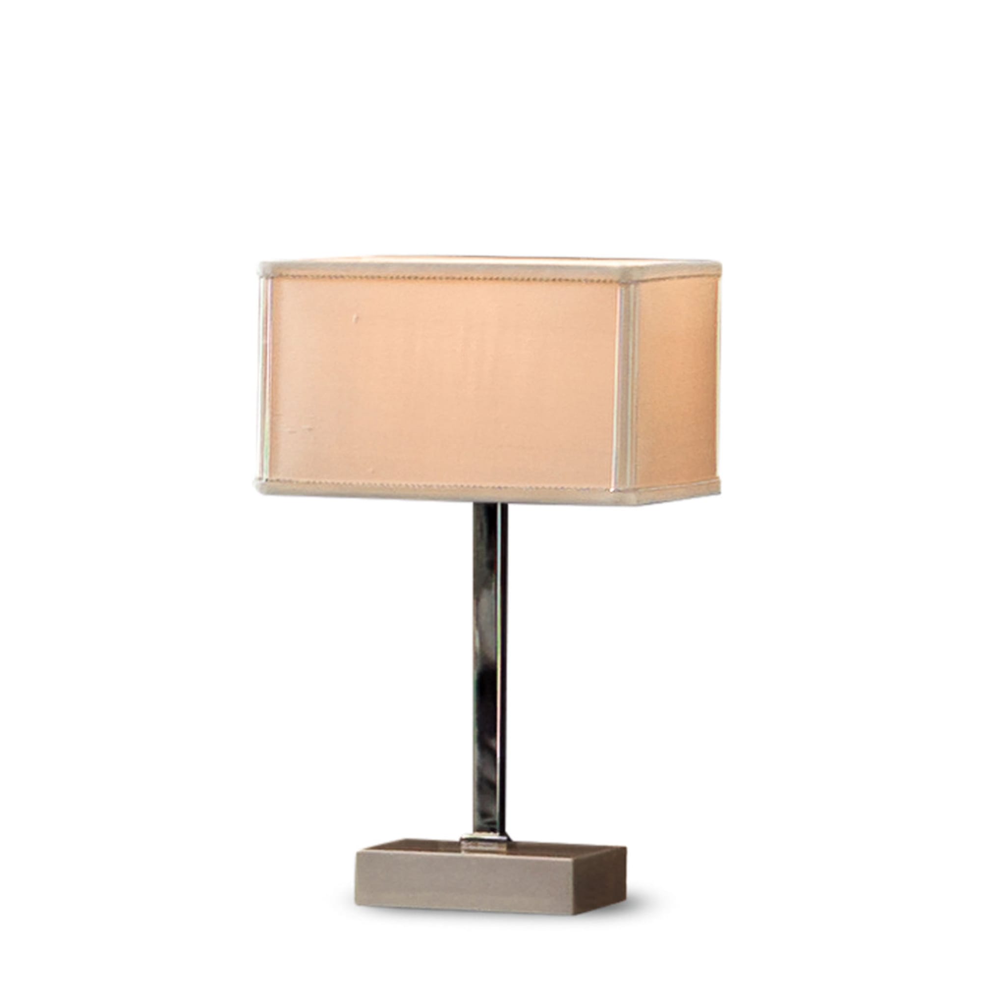 Lampe de table carrée Keope avec base en bois - Vue principale