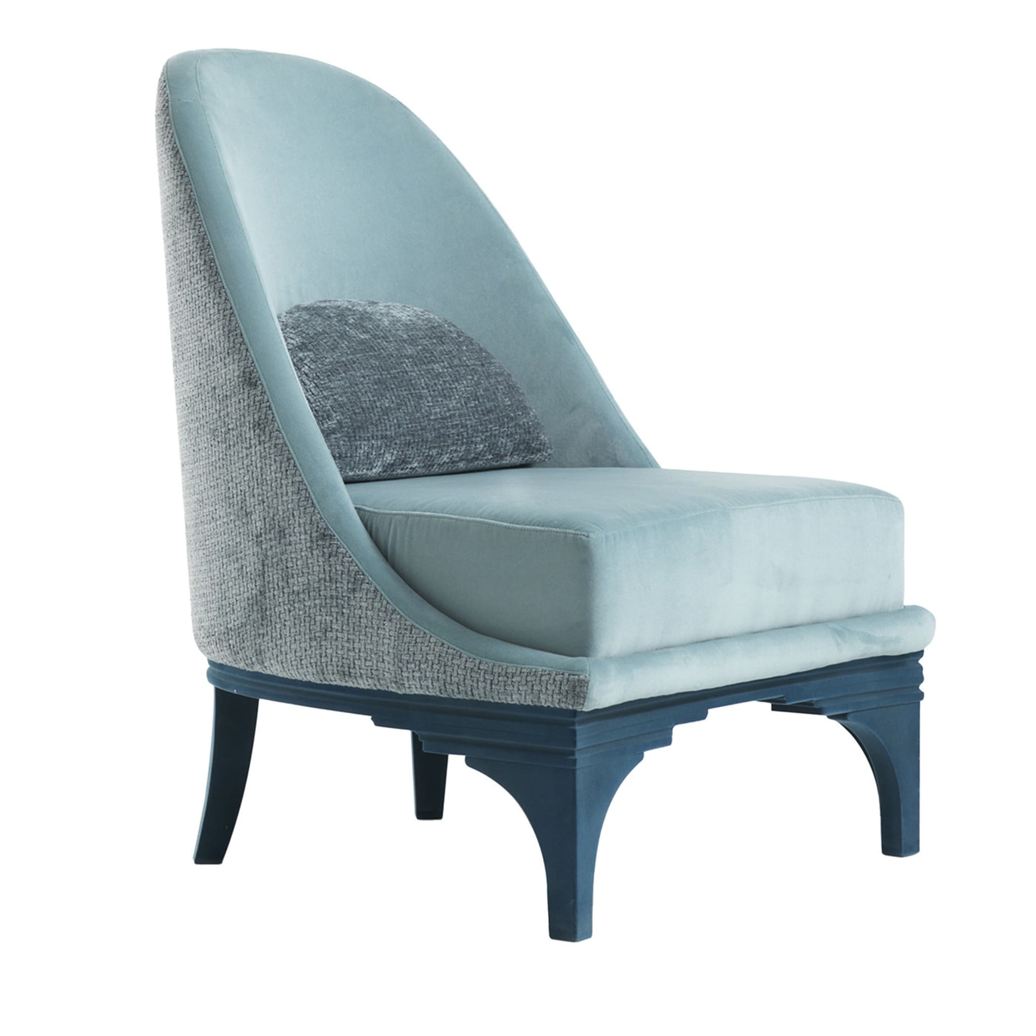 Duke Blue Lounge Chair by Alessio Mazza - Main view