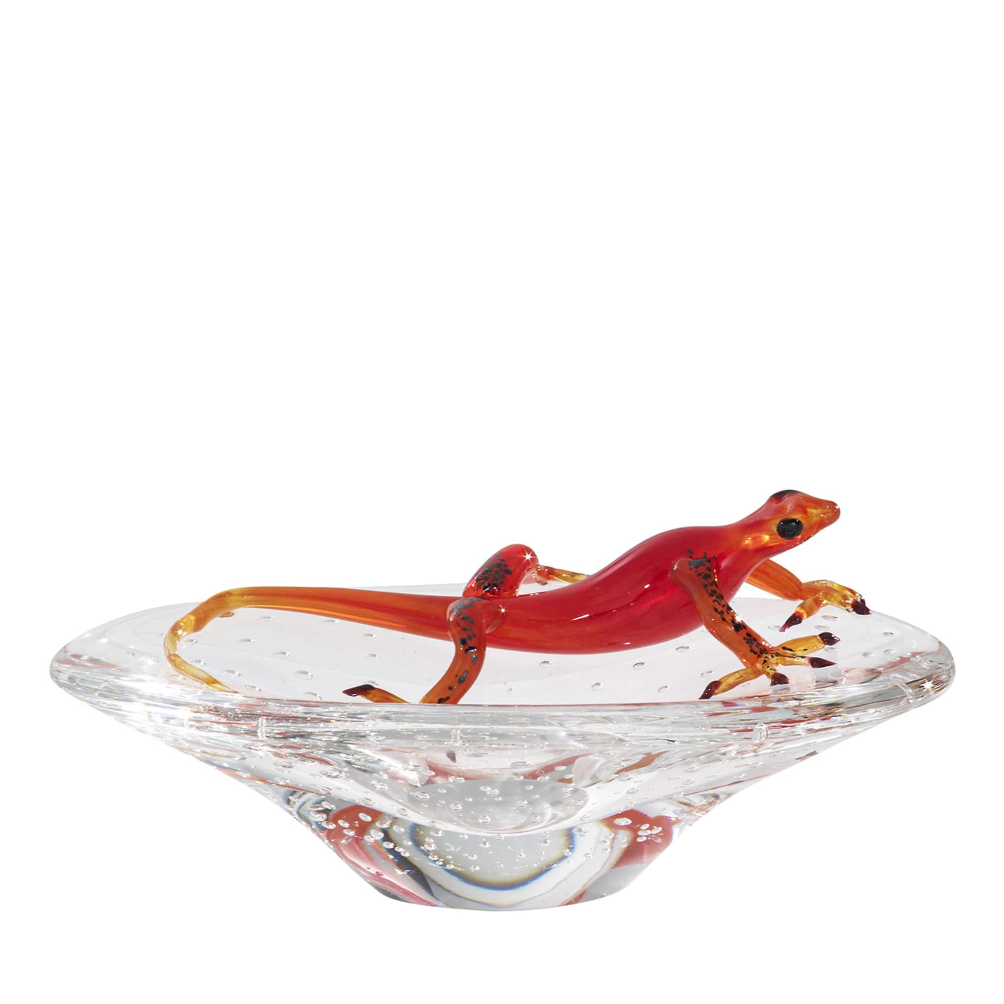 Round Bowl with Red Gecko - Main view