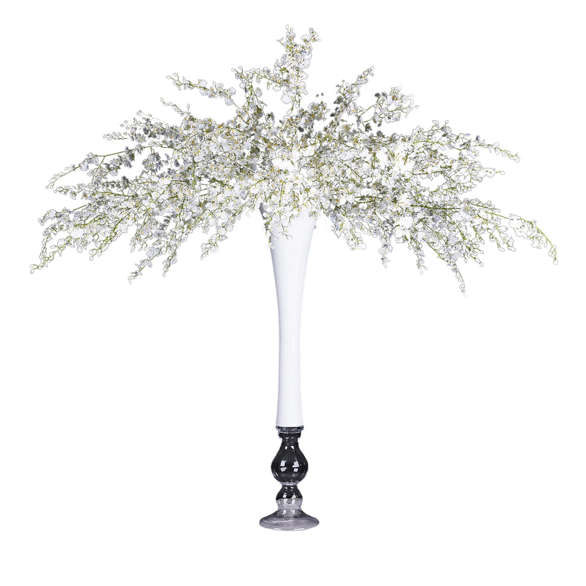 Composizione floreale bianca Sayonara con vaso bianco - Vista principale