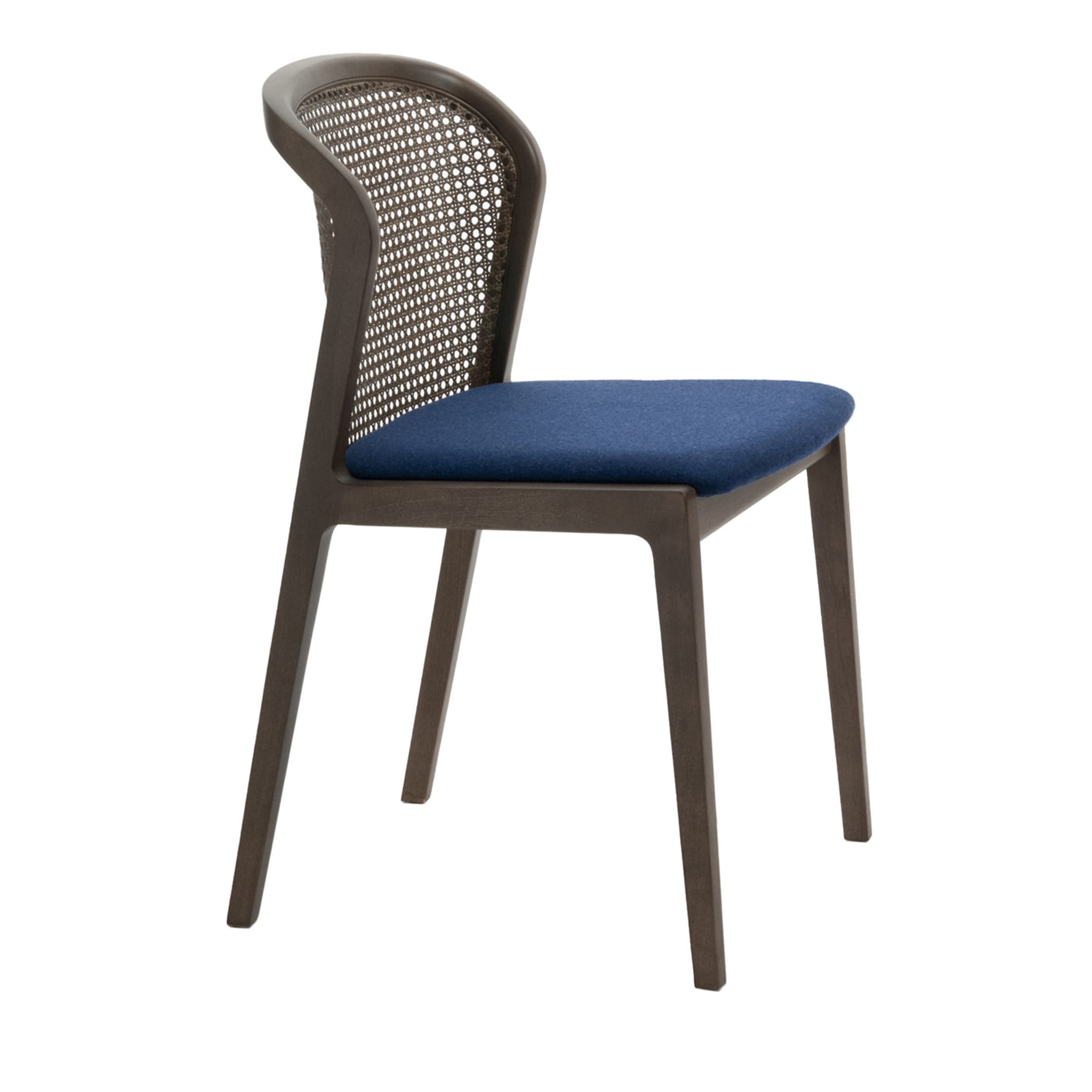 Vienna Straw and Natural Beech Blue Chair - Main view