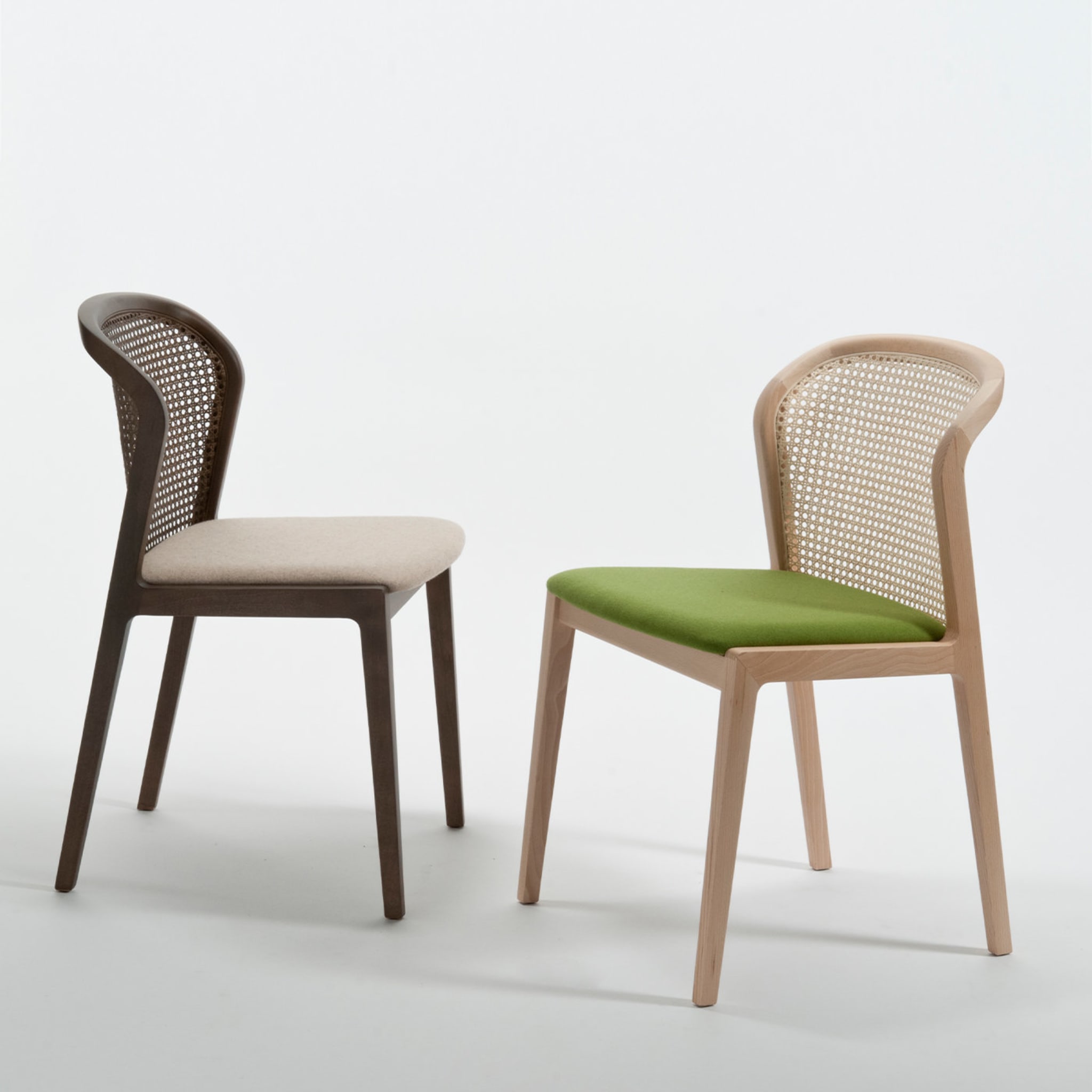 Vienna Straw and Natural Beech Greige Chair - Alternative view 1