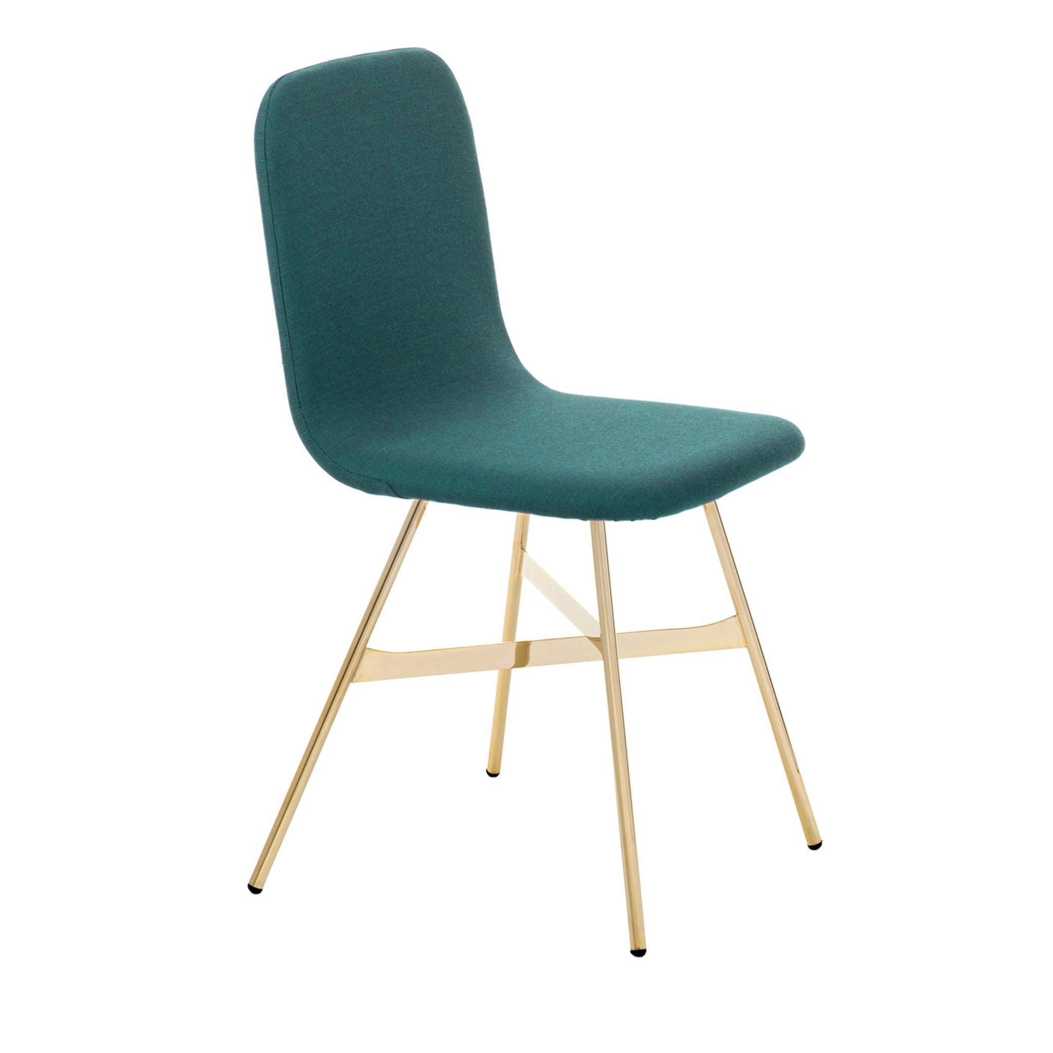 Tria Simple Gold Wool Tide Blue Chair - Main view