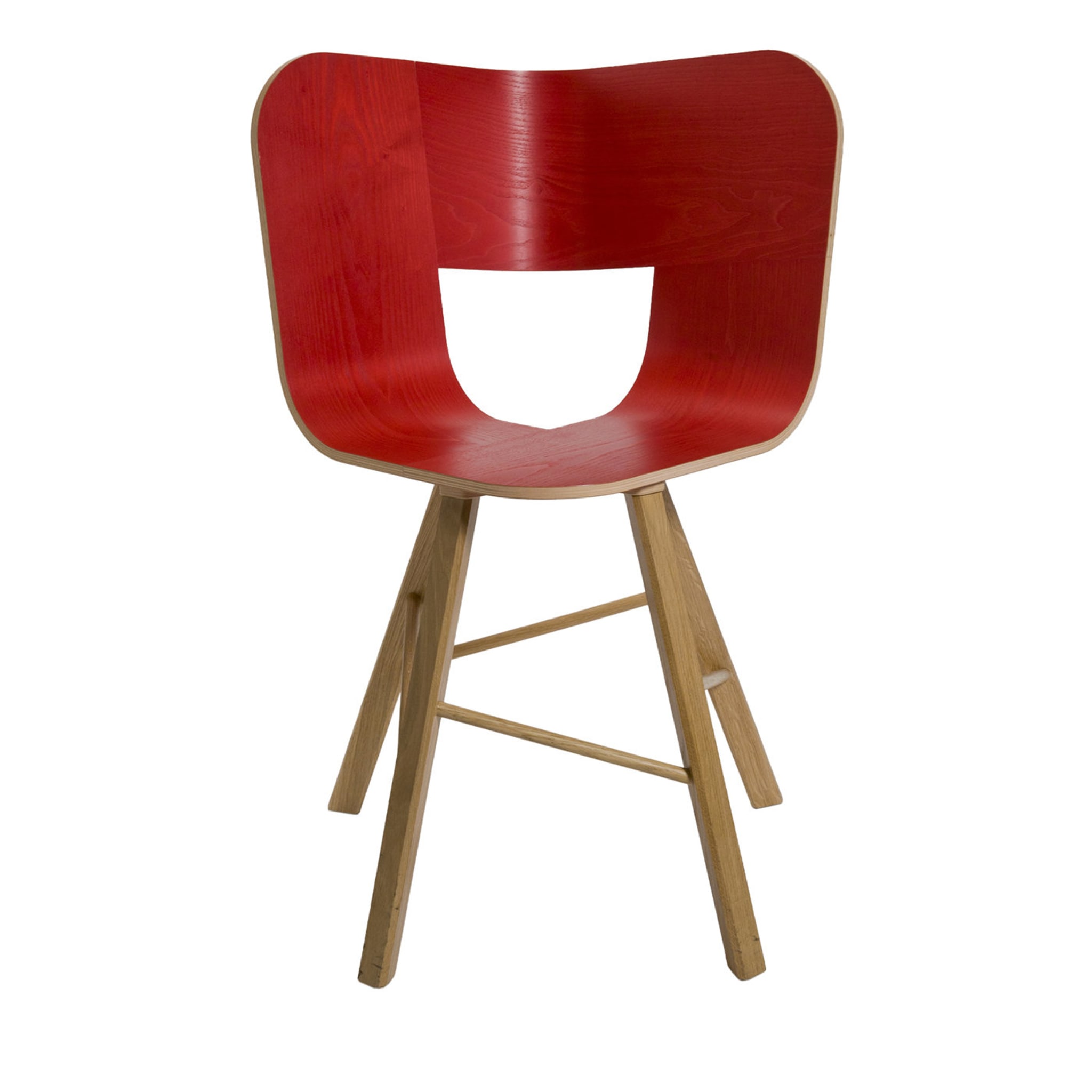 Tria Wood Red Oakwood Chair - Main view
