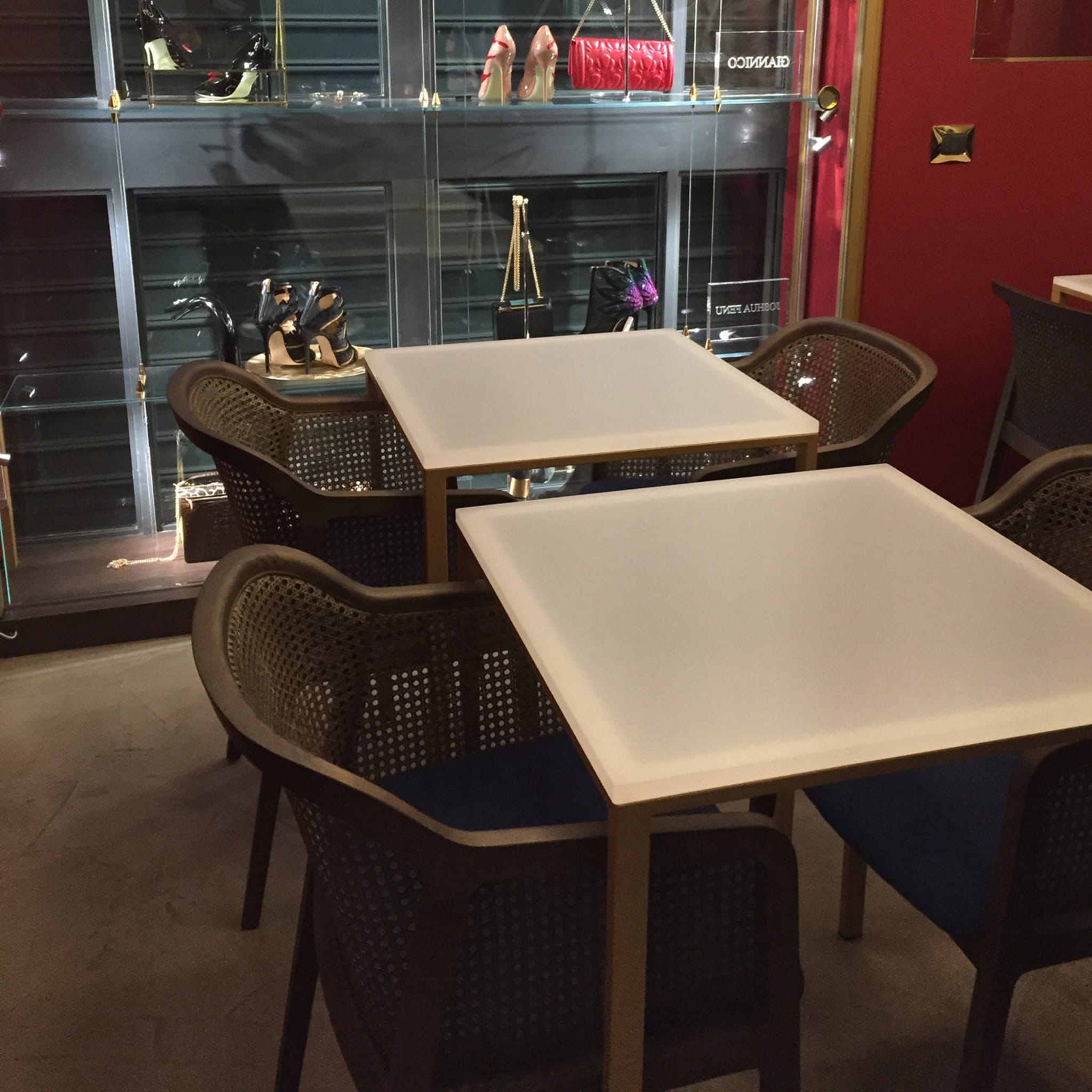 Vienna Straw and Canaletto Walnut Greige Dining Chair - Alternative view 3