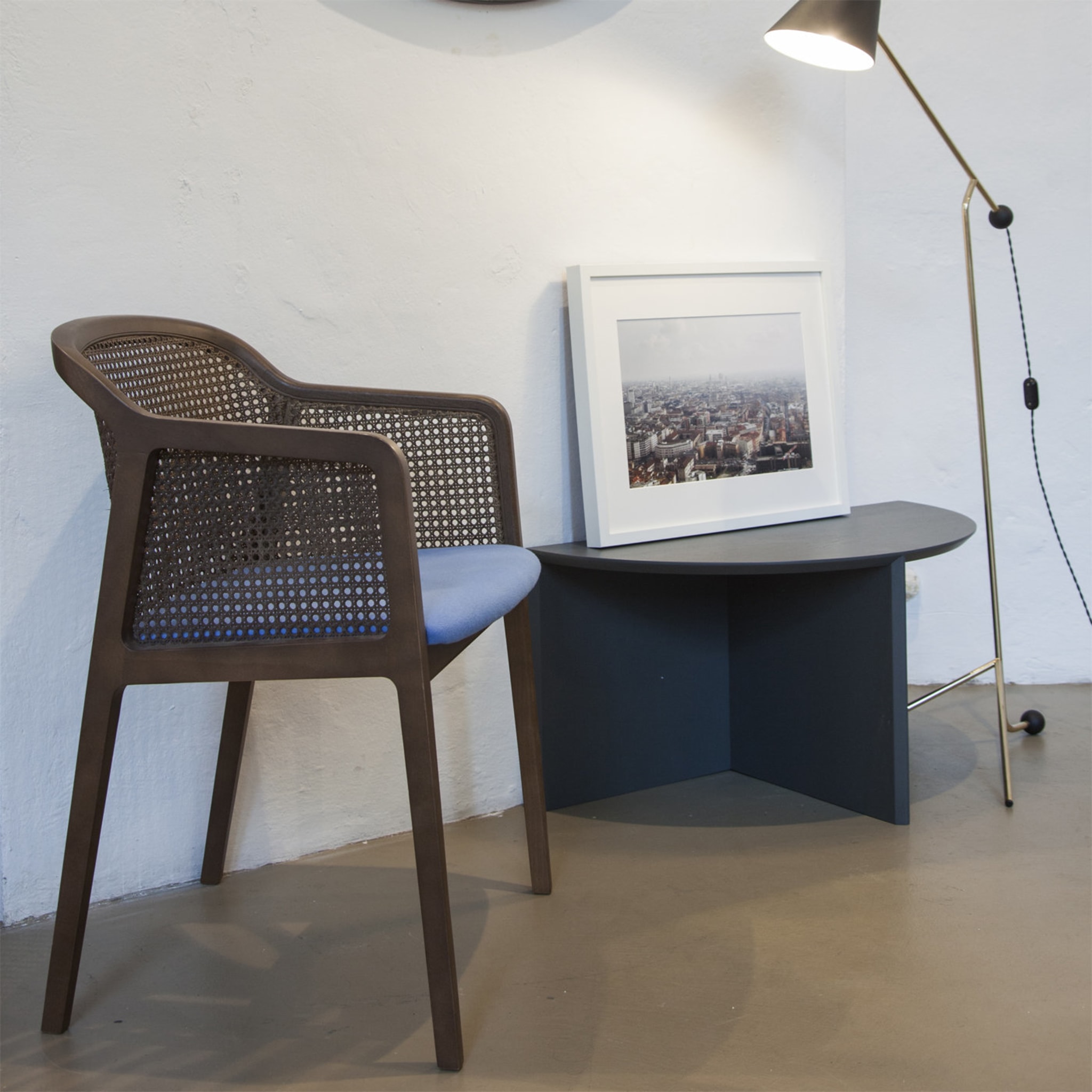Vienna Straw and Canaletto Walnut Greige Dining Chair - Alternative view 5
