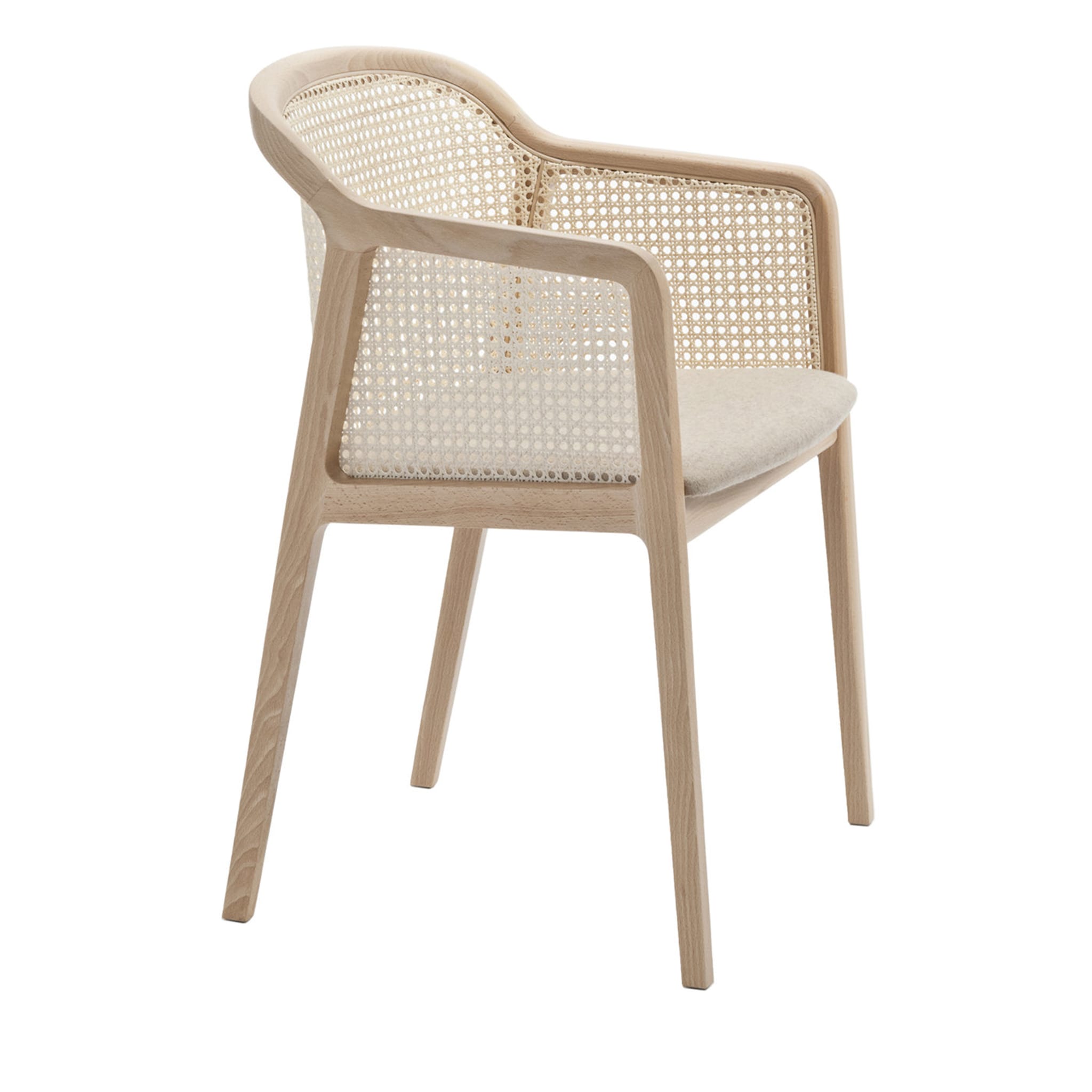 Vienna Straw and Natural Beech Beige Dining Chair - Main view