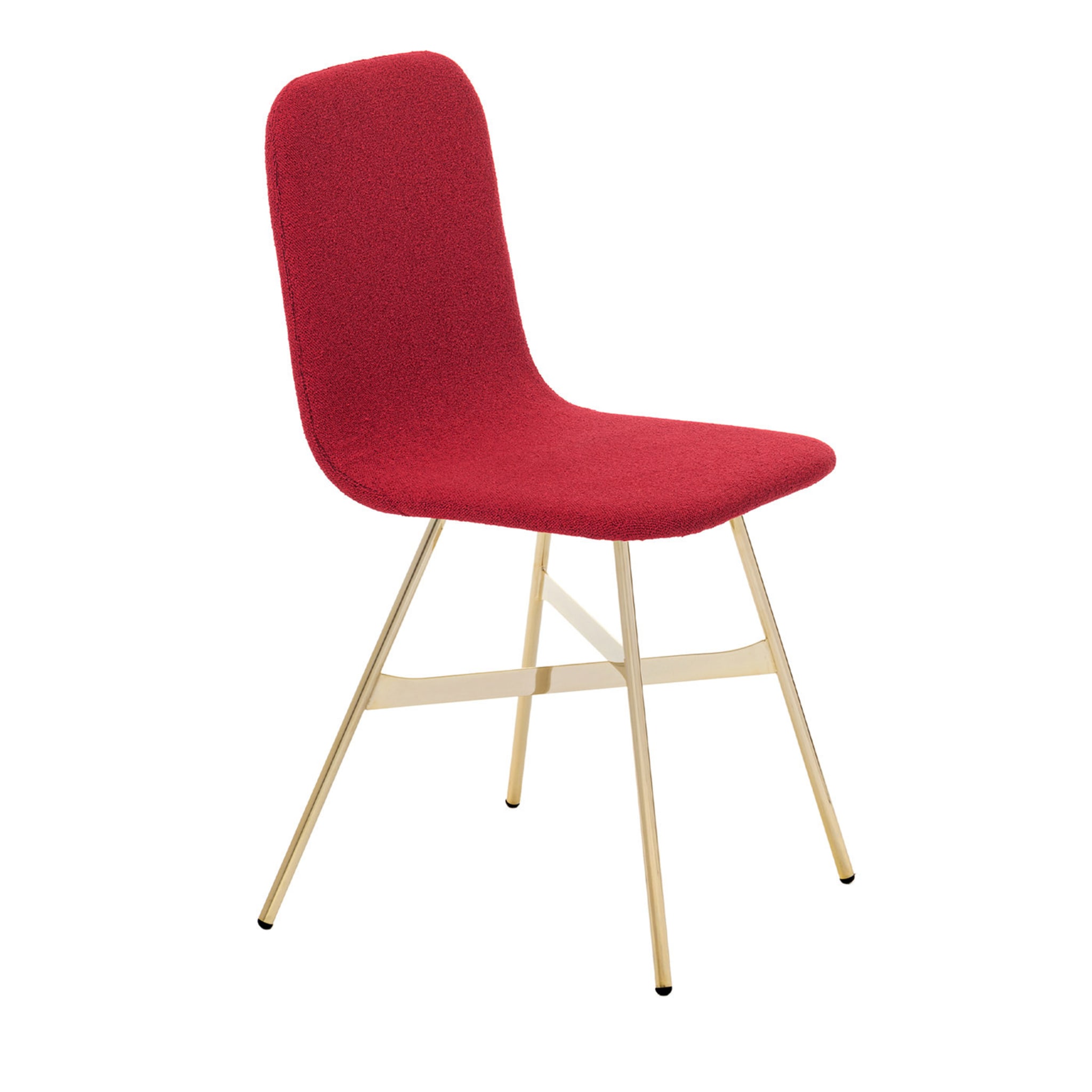 Tria Simple Gold Wool Ketchup Red Chair - Main view