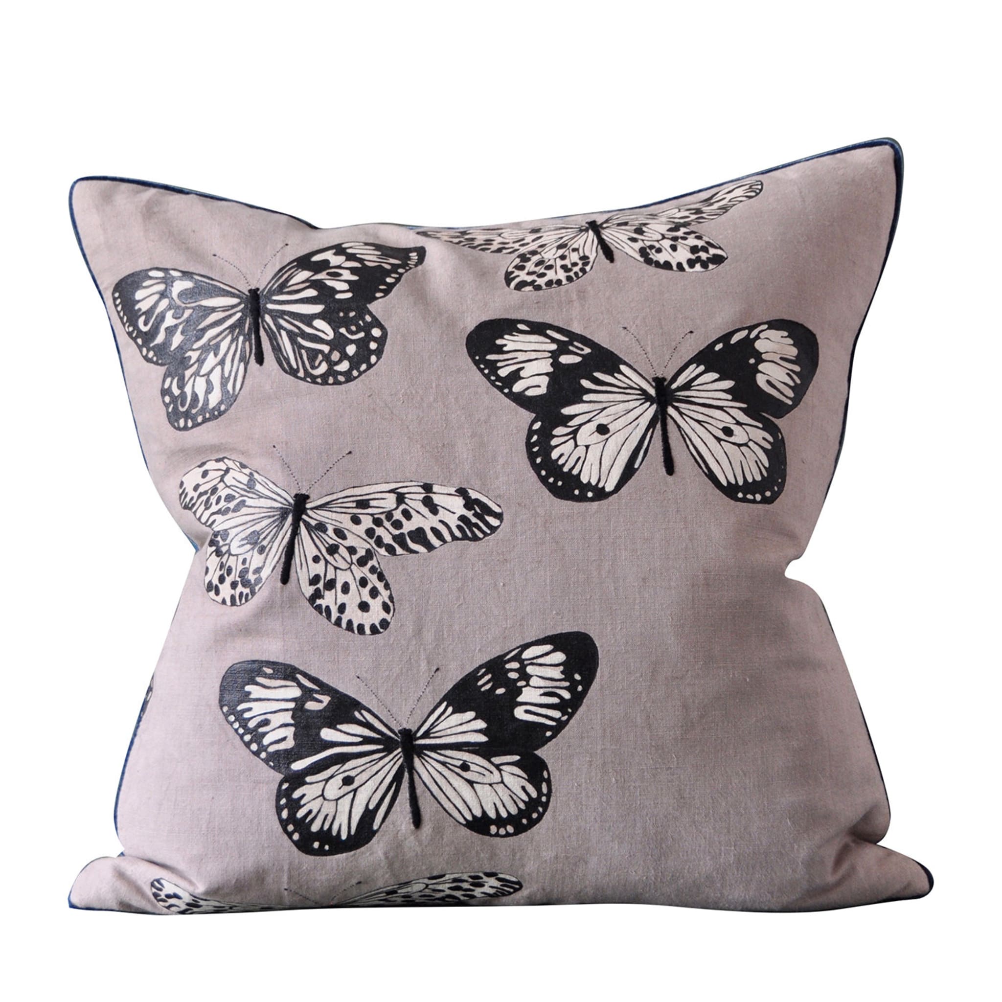 Cuscino Farfalle in bianco e nero - Vista principale