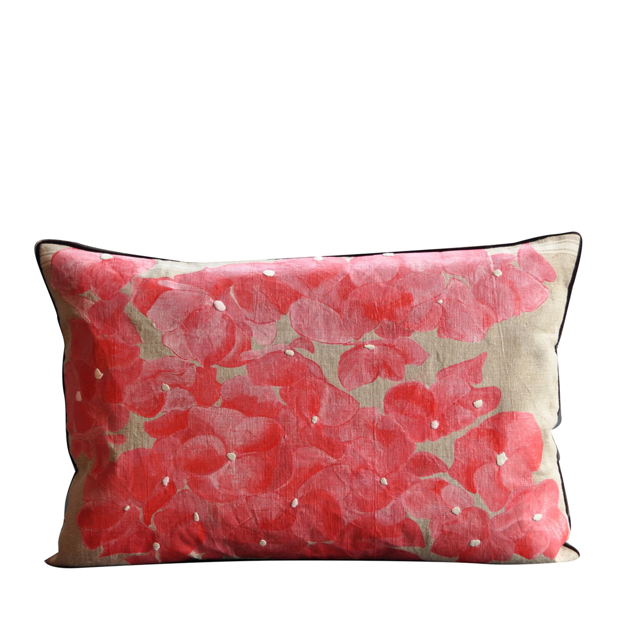 Cuscino rettangolare rosa Ortensia - Vista principale