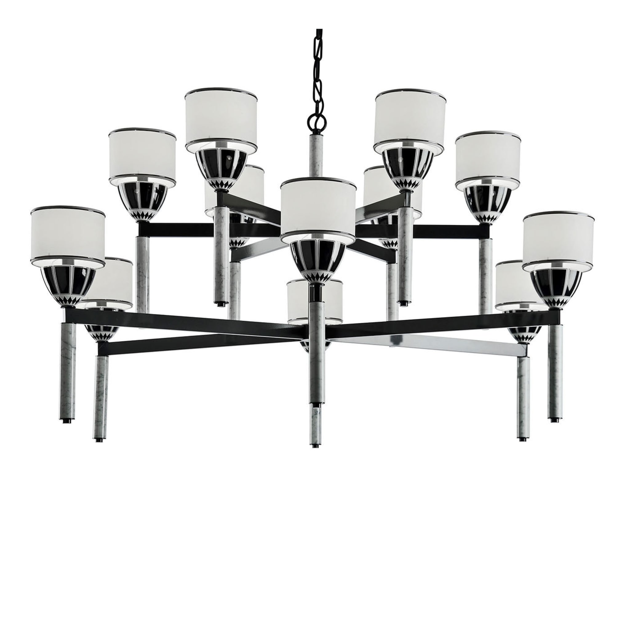Don Giovanni 12-Light Anthracite Chandelier - Main view