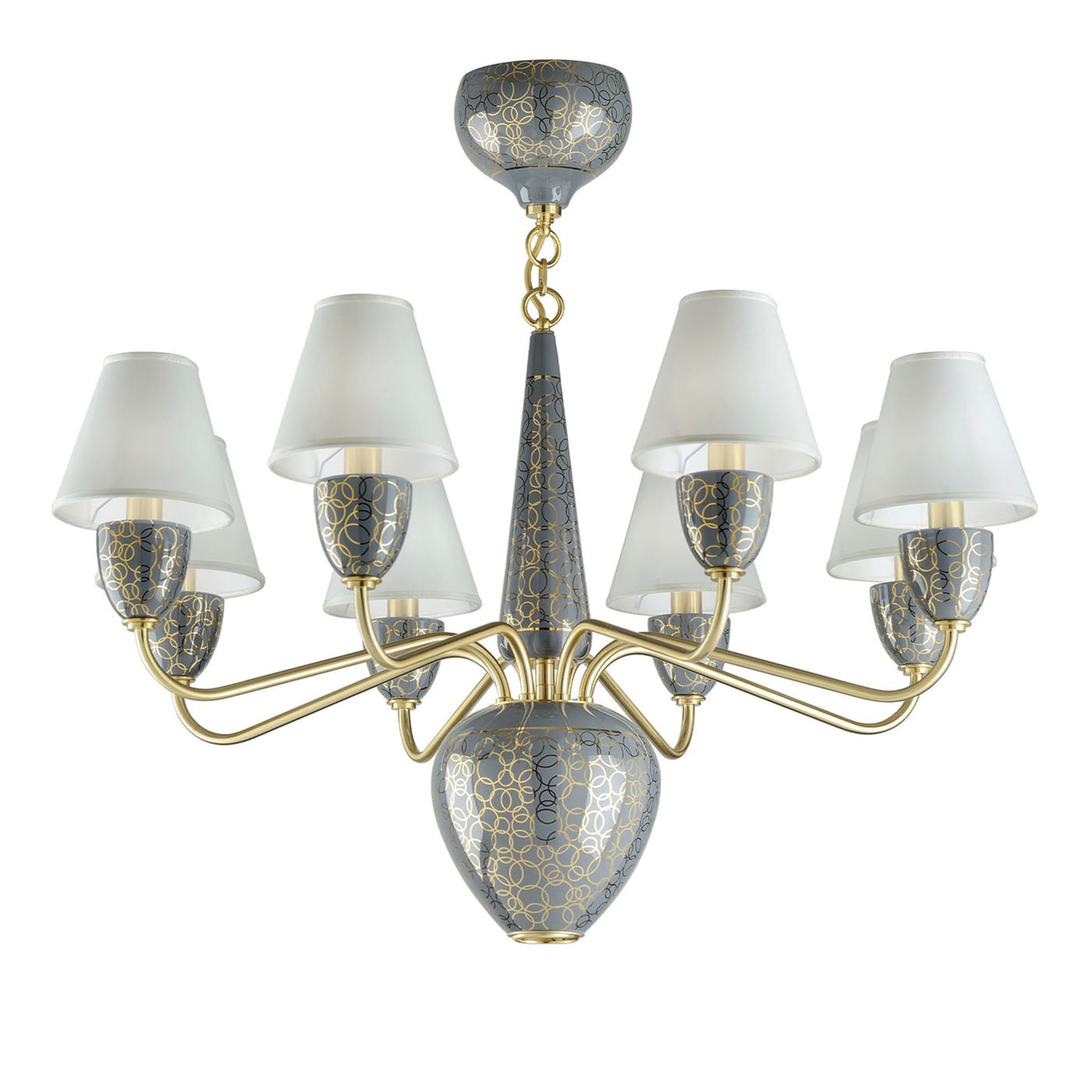 Bolly 8-Light Gray Chandelier - Main view
