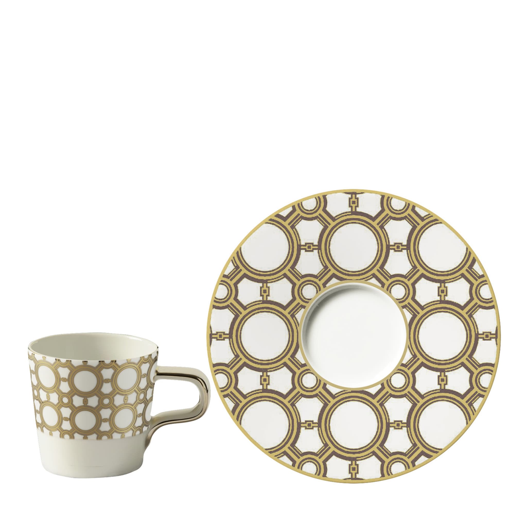 Palazzo Vecchio Set of 2 Espresso Cups with Saucers - Main view