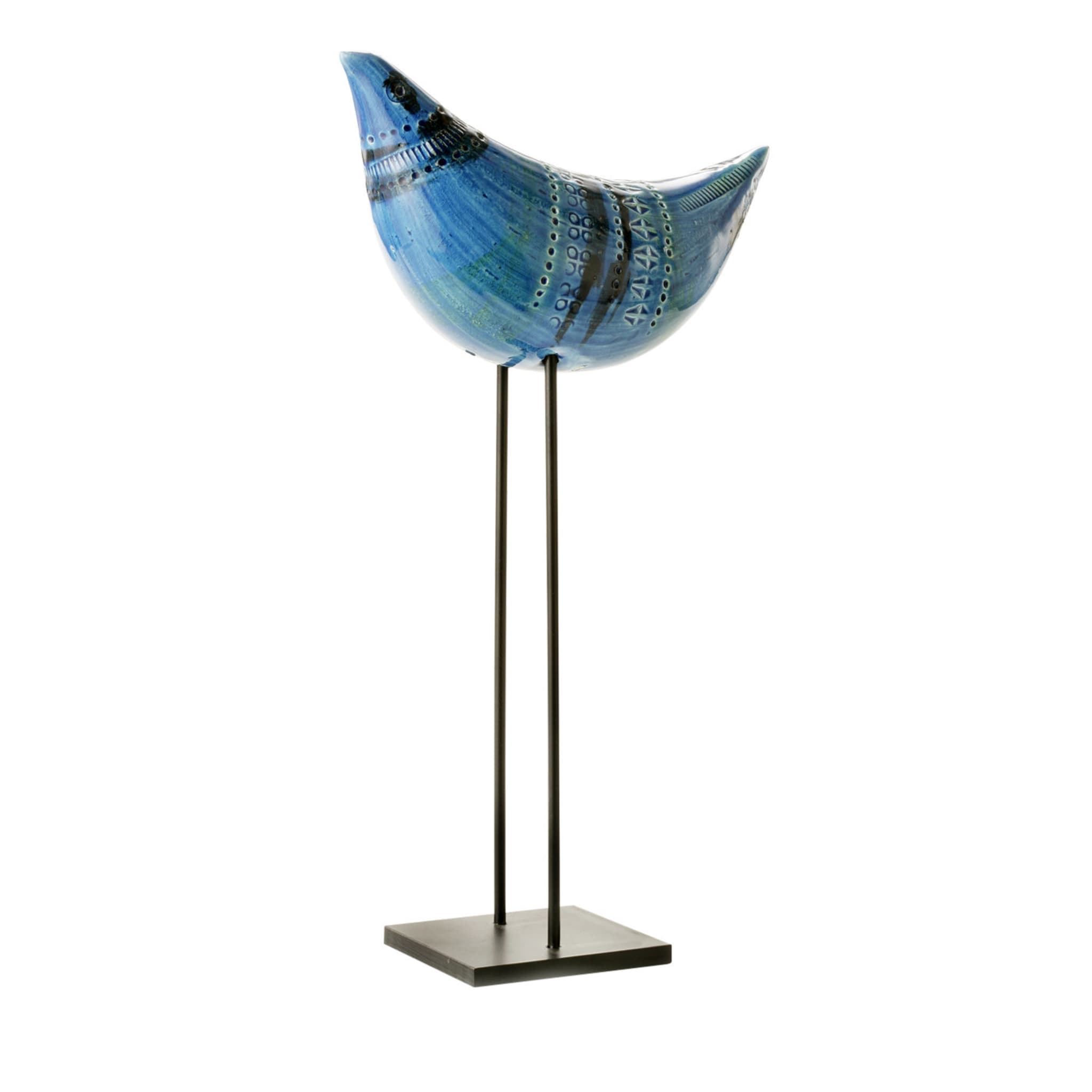 Blauer Vogel Skulptur von Aldo Londi - Hauptansicht