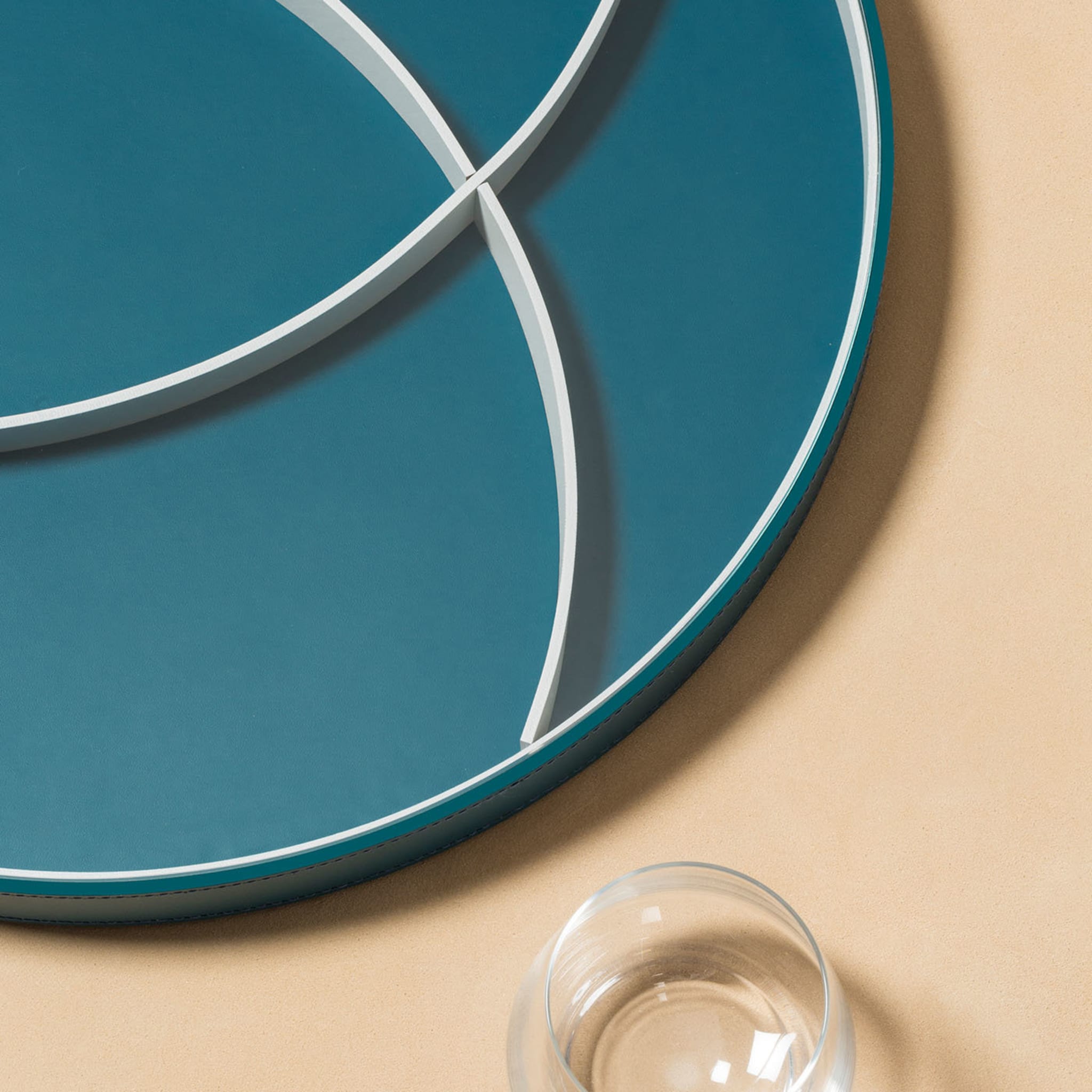 Orbit Petrol Blue Round Tray N. 3 with Dividers - Alternative view 2