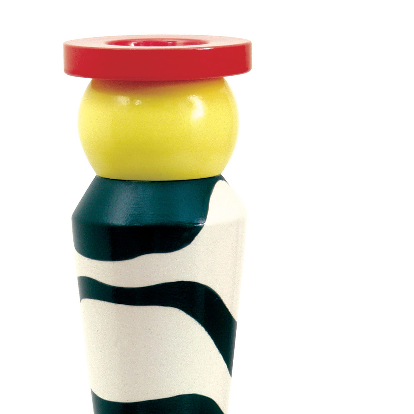 Red, Black and White Conic Vase by George J. Sowden - Bitossi Ceramiche