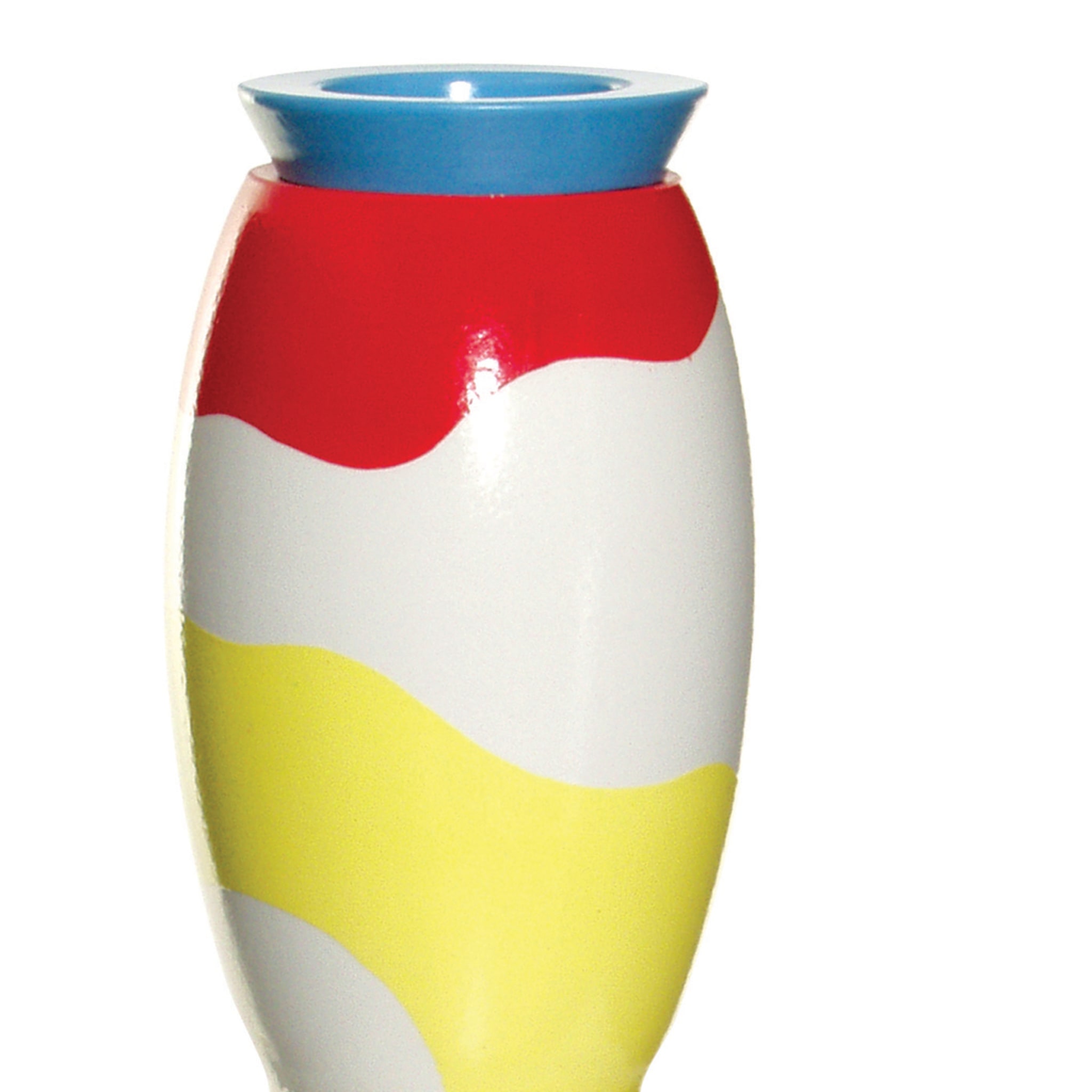 Rote, gelbe und weiße Vase von George J. Sowden - Alternative Ansicht 1