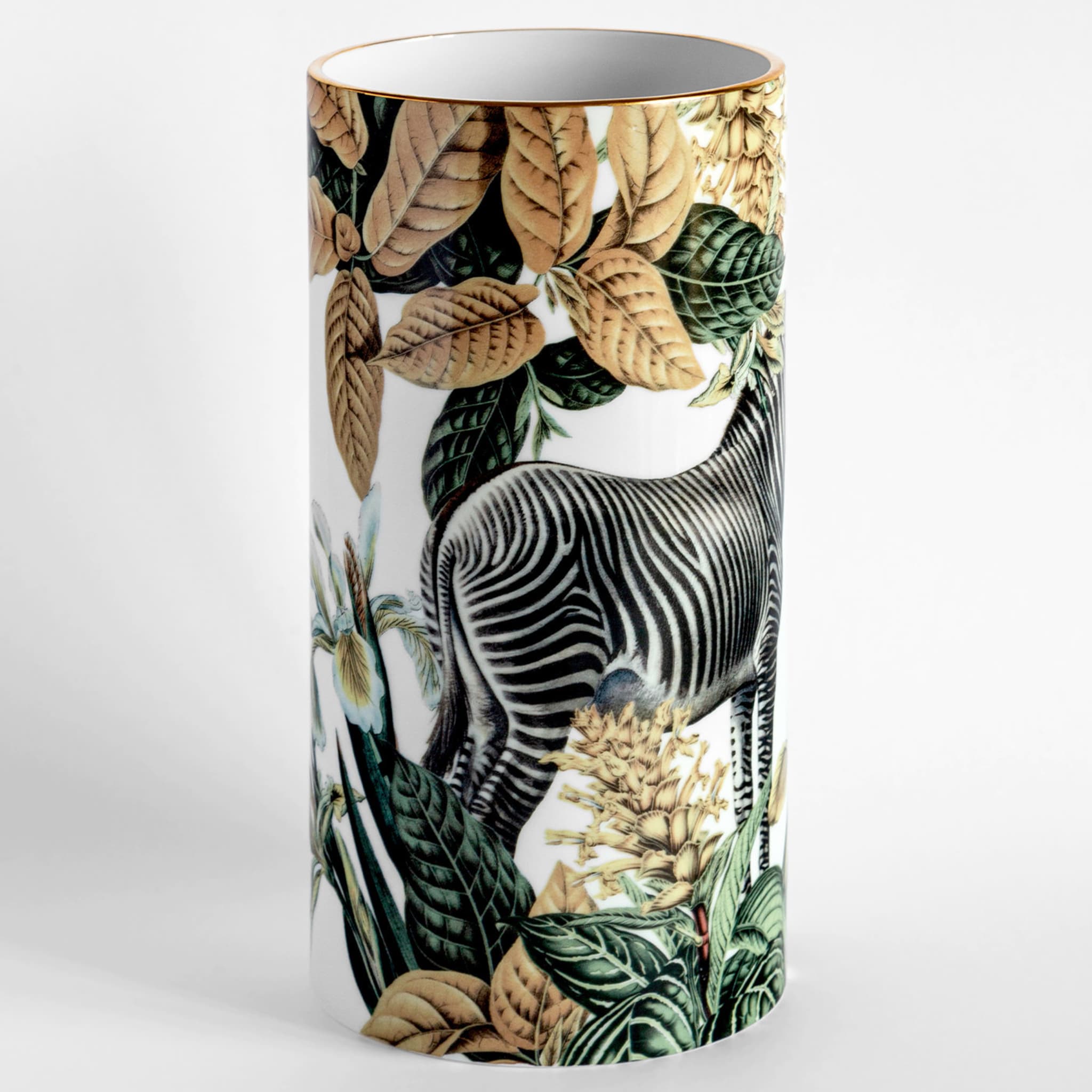 Animalia Porcelain Cylindrical Vase With Zebra - Alternative view 1