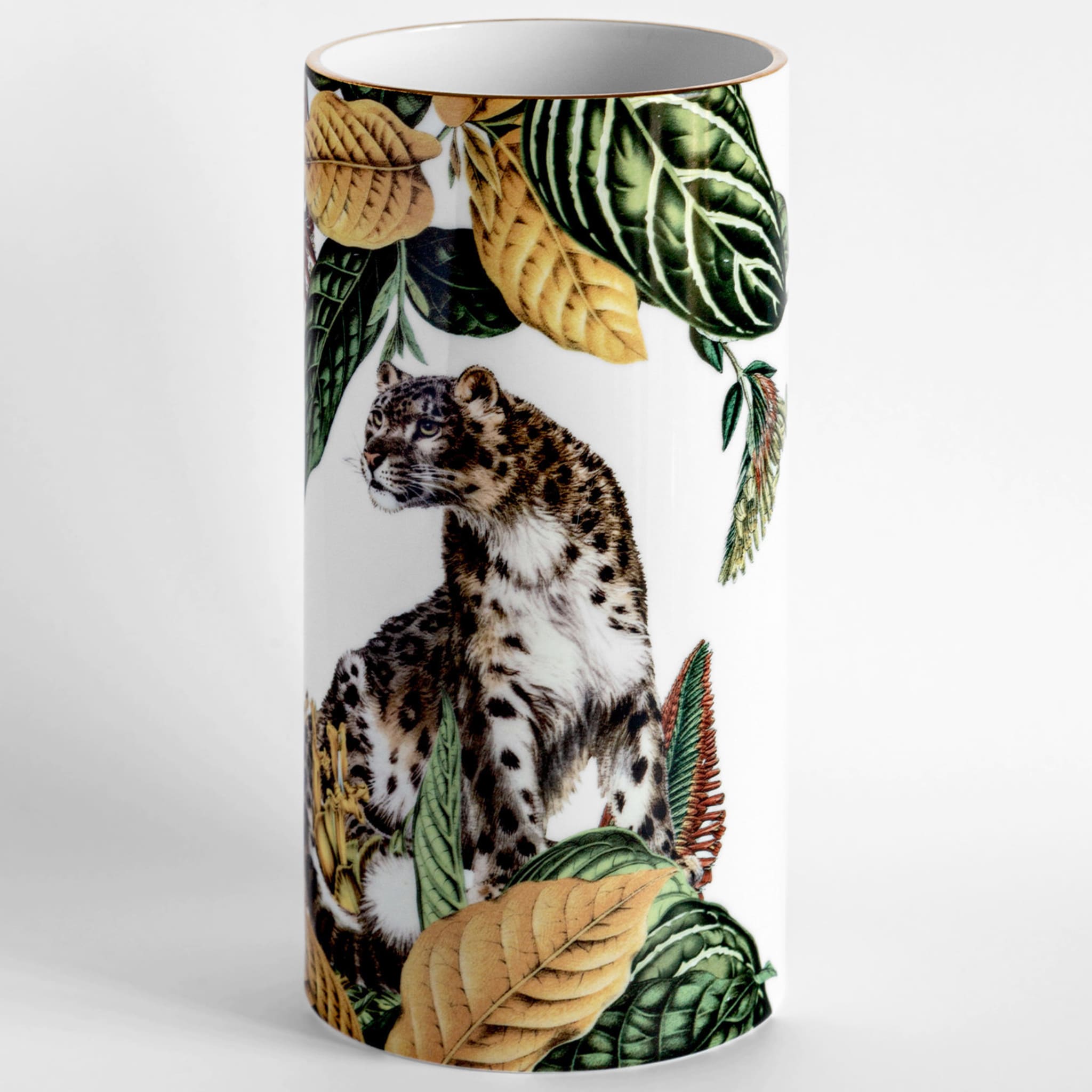 Animalia Porcelain Cylindrical Vase With Cheetah - Alternative view 1