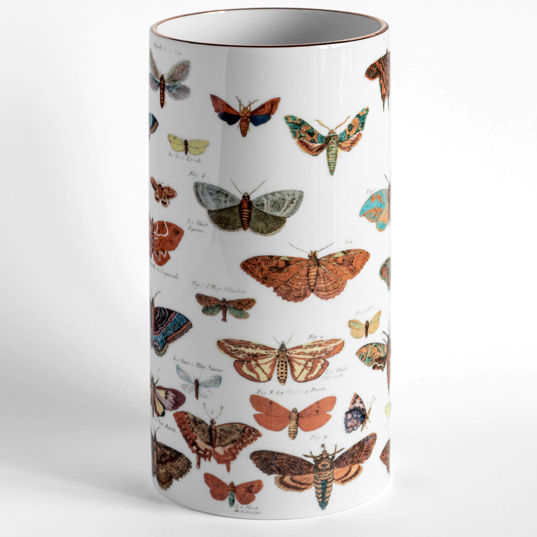 Butterflies Porcelain Cylindrical Vase - Alternative view 1