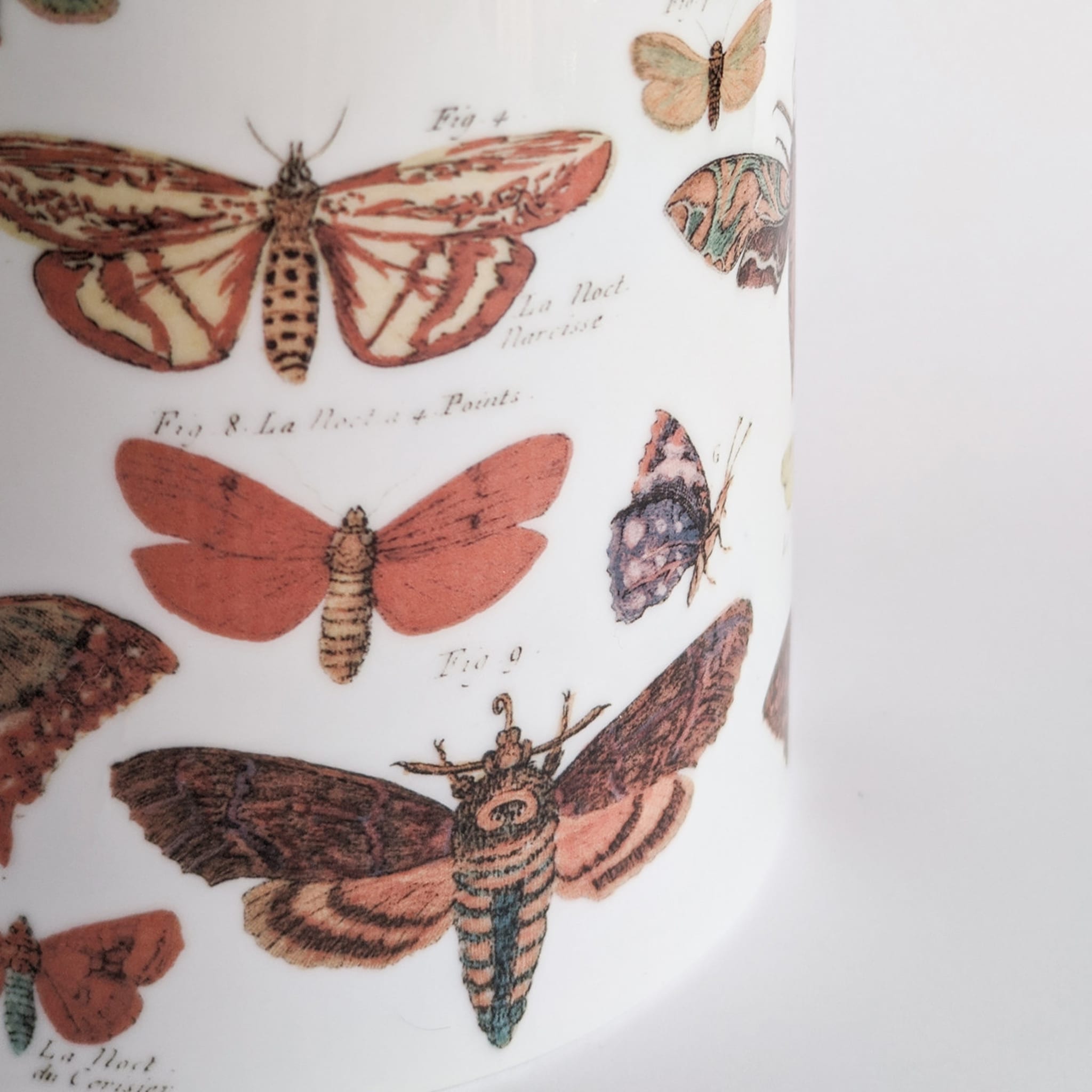 Butterflies Porcelain Cylindrical Vase - Alternative view 2
