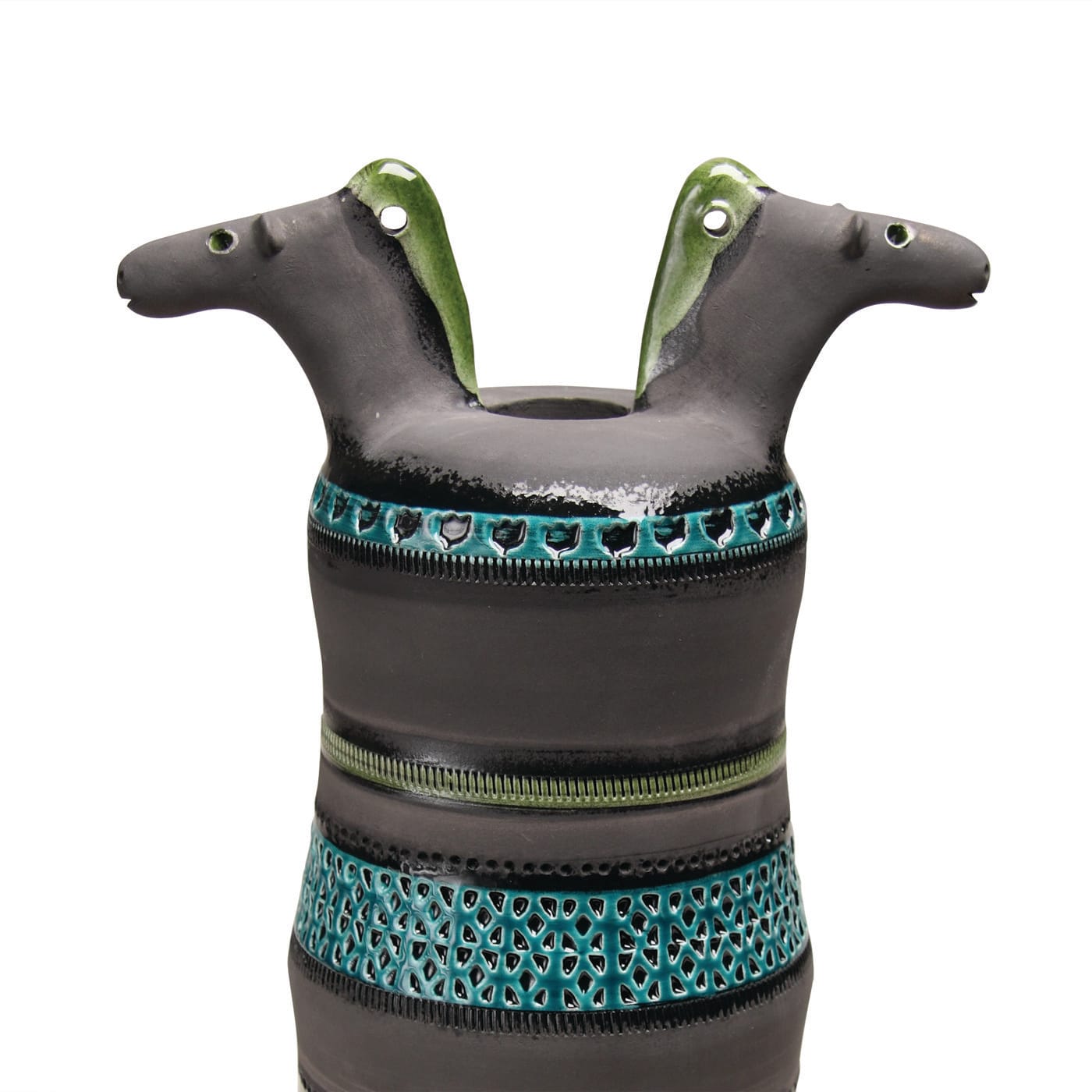 Horse Heads Vase by Aldo Londi - Bitossi Ceramiche