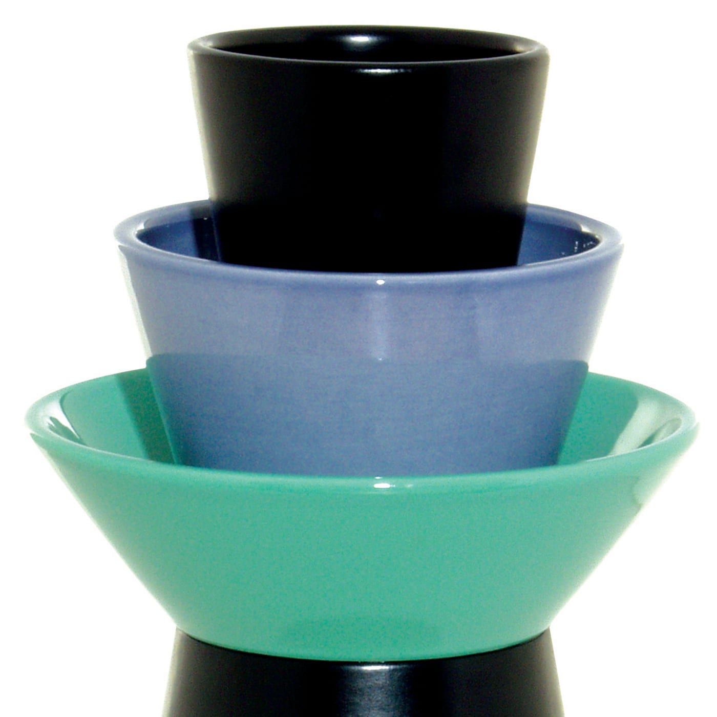 Gray, Black and Green Vase by Marco Zannini - Bitossi Ceramiche