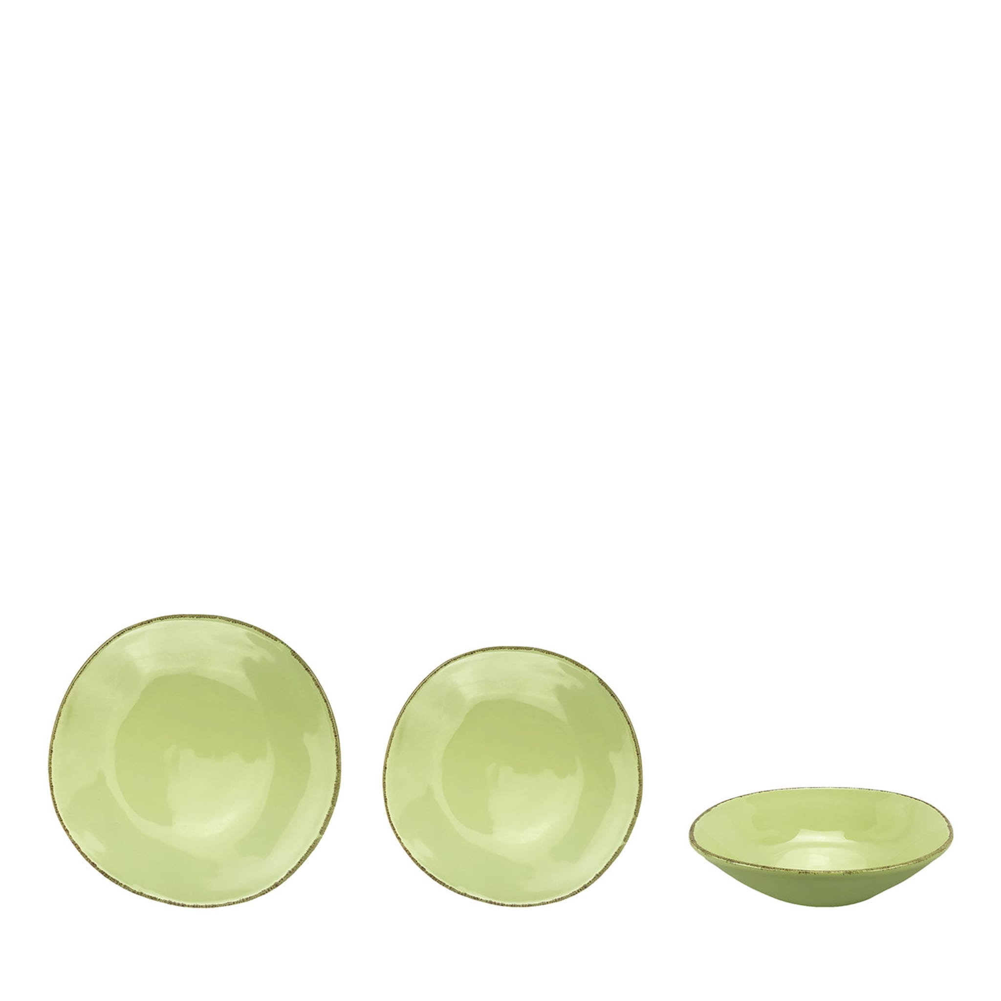 Materia 18-Piece Apple-Green Plate Setting - Main view