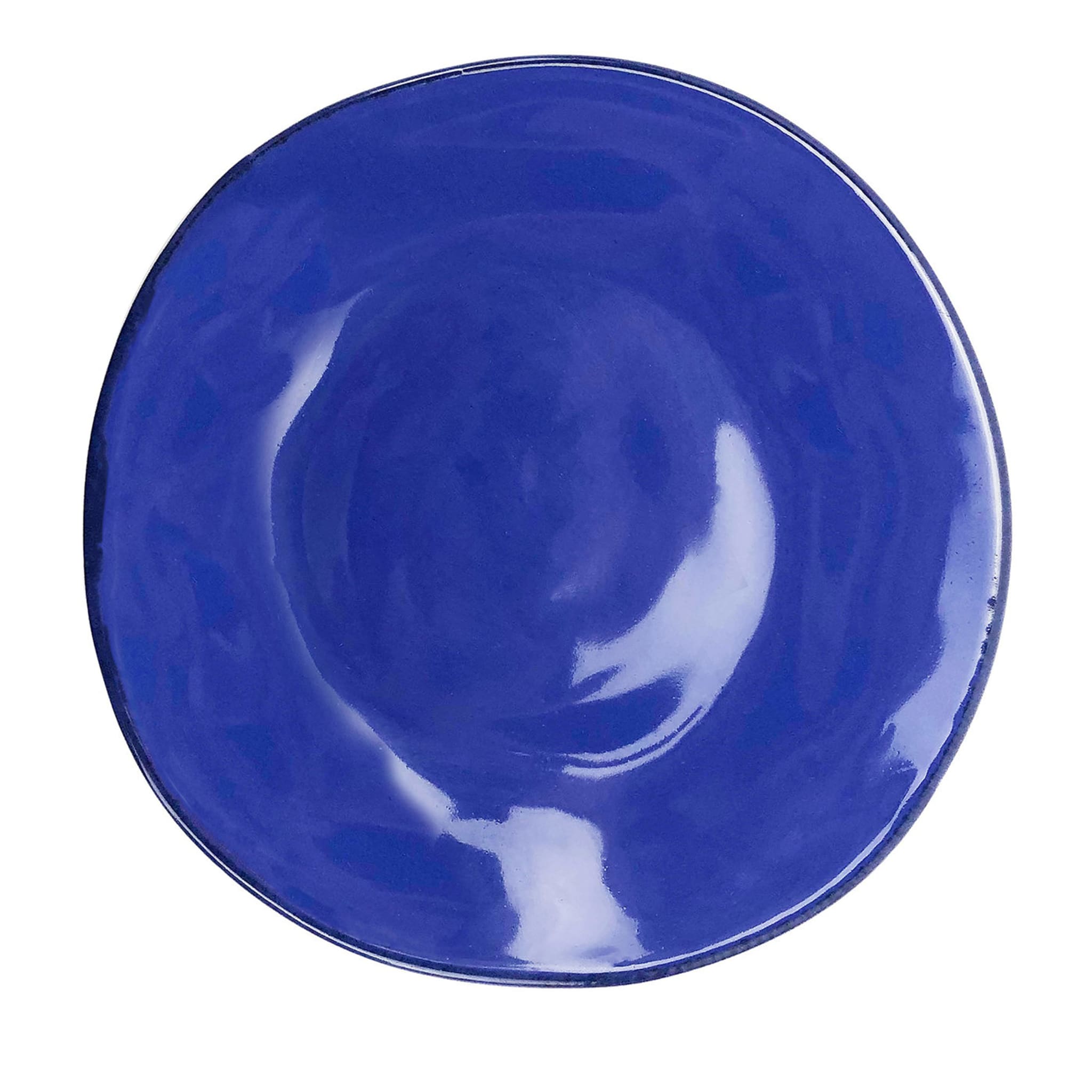 Materia 6er-Set runde blaue Platzteller - Hauptansicht