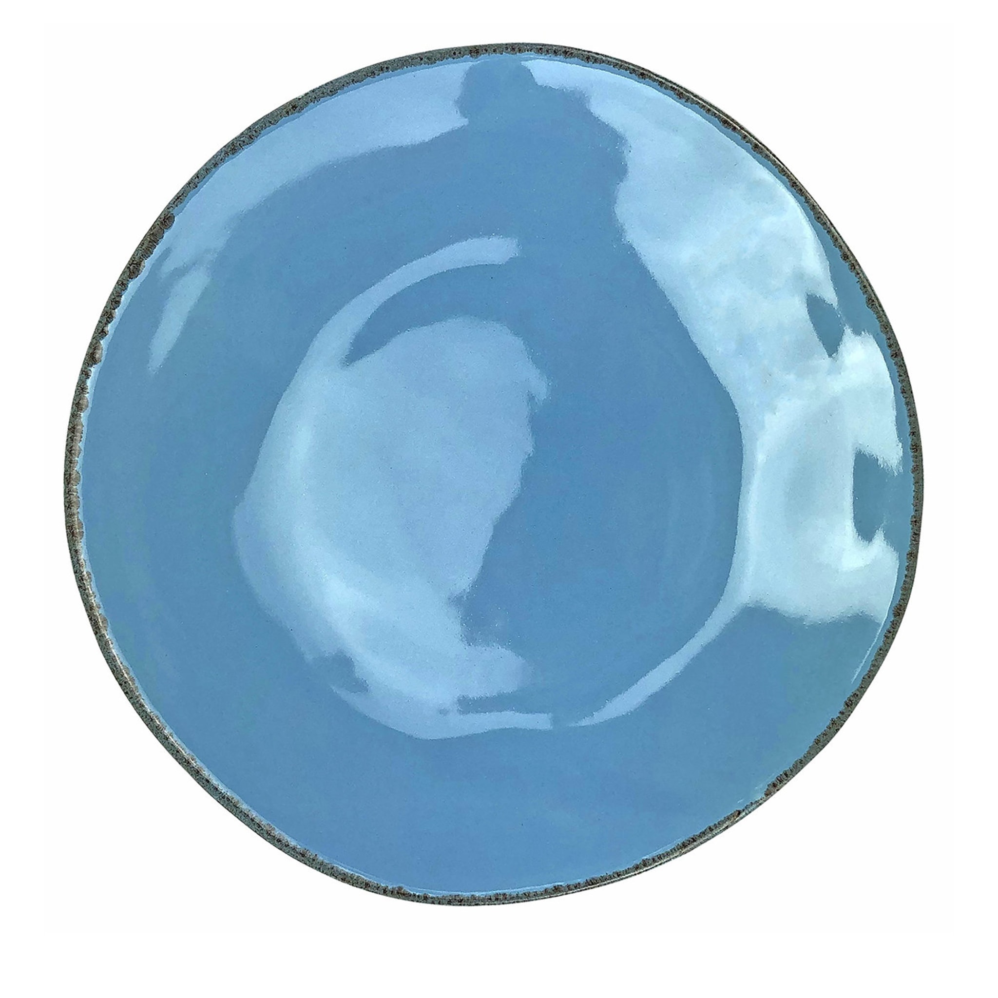 Materia 6er-Set runde hellblaue Platzteller - Hauptansicht