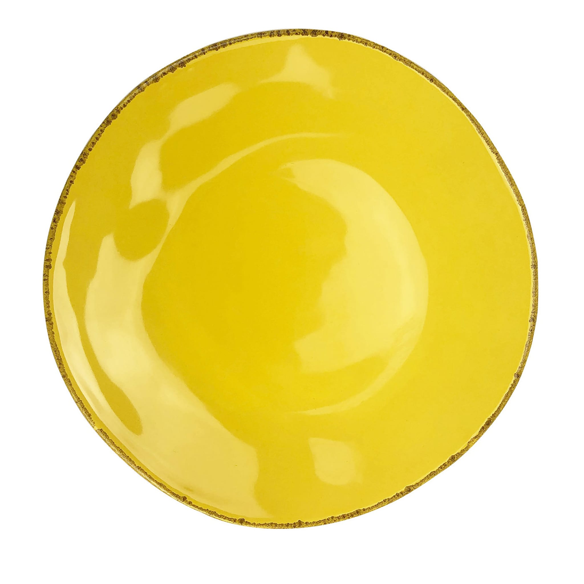 Materia Set de 6 assiettes de présentation rondes jaunes - Vue principale