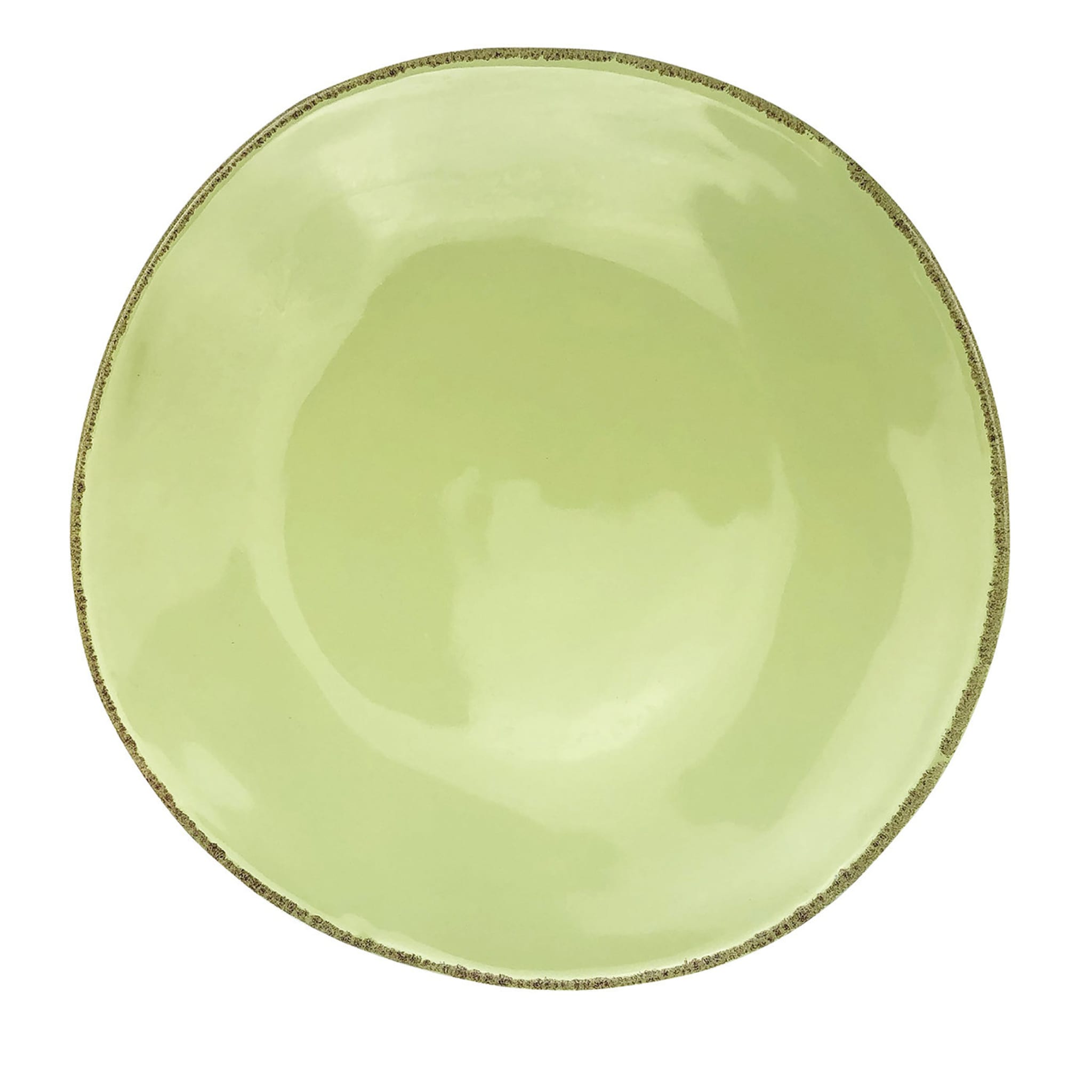 Materia 6er-Set runde apfelgrüne Platzteller - Hauptansicht