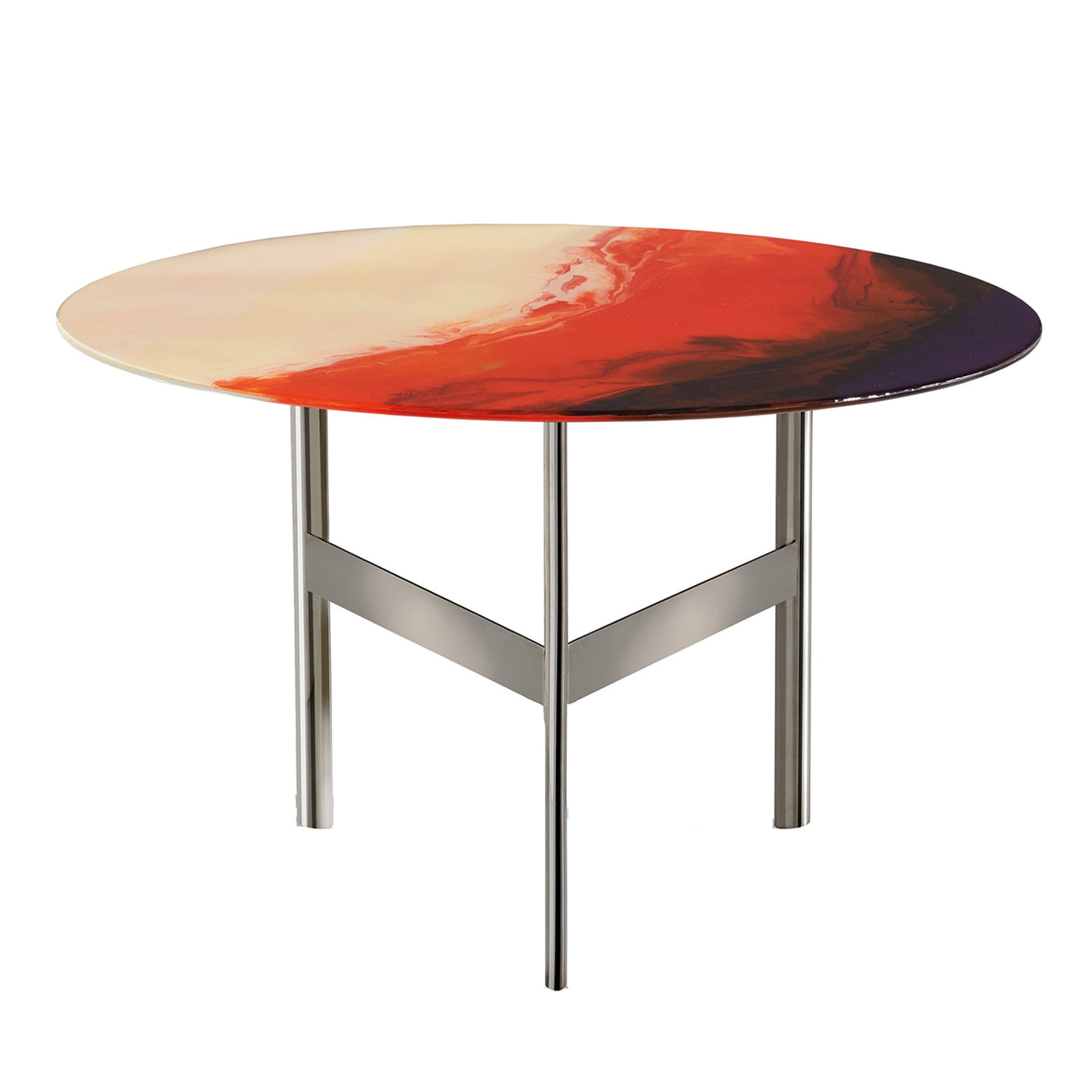 ART GLASS RED SIDE TABLE - Main view