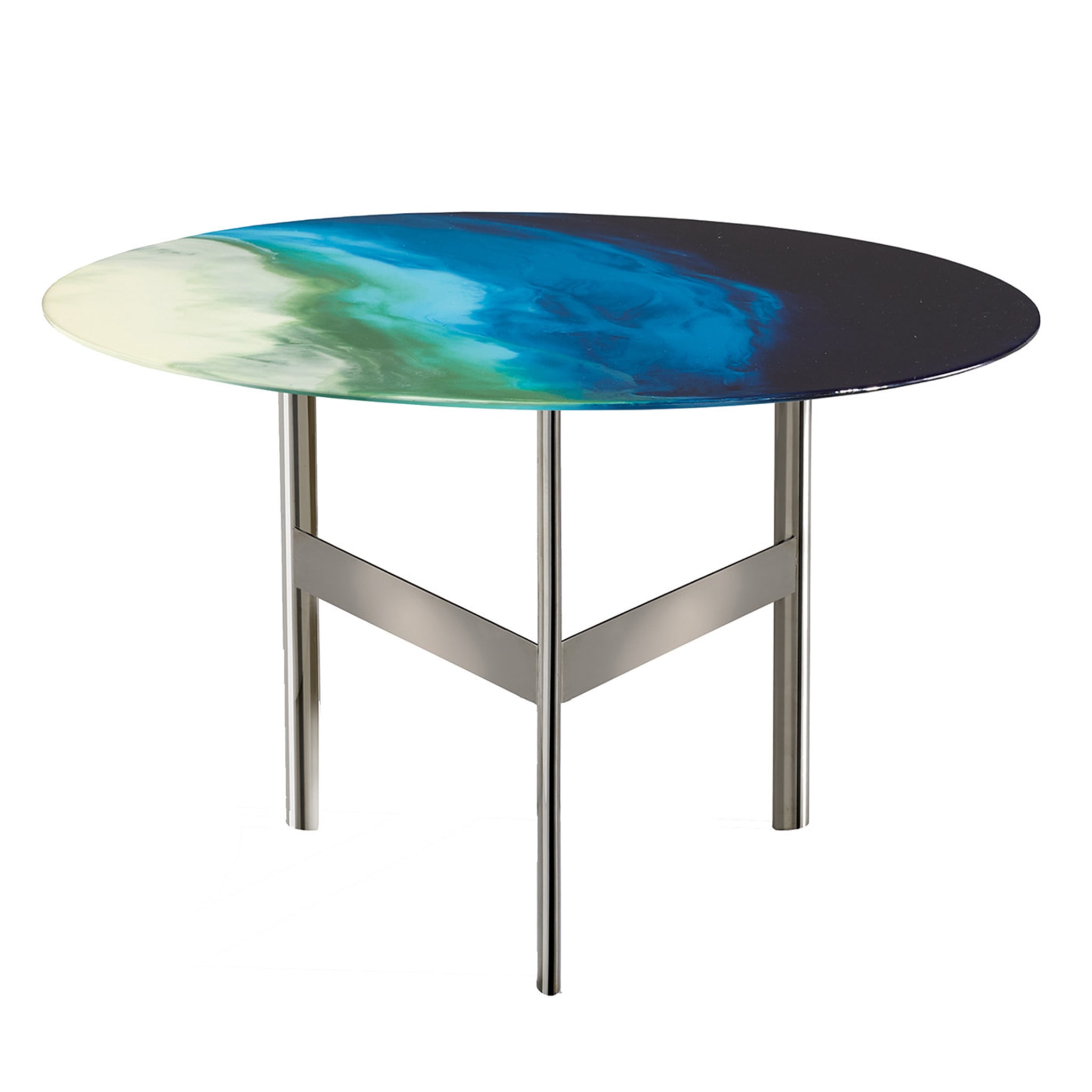ART GLASS BLUE LARGE SIDE TABLE - Main view
